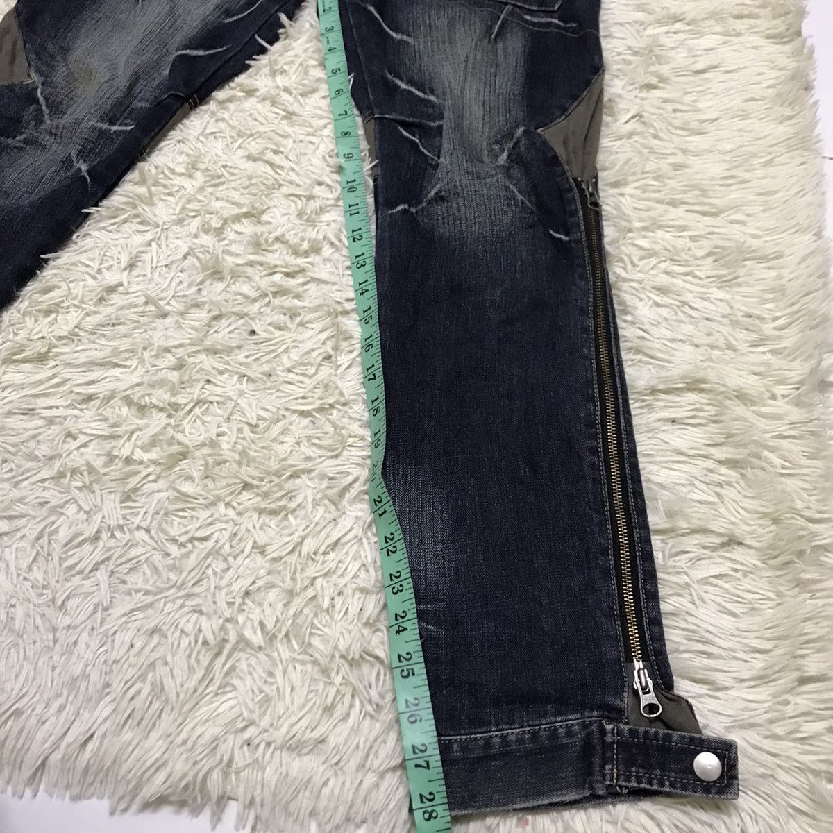 PPFM PPFM DENIM PANTS MULTI ZIPPER SIDE ADJUSTABLE Size US 31 - 12 Thumbnail
