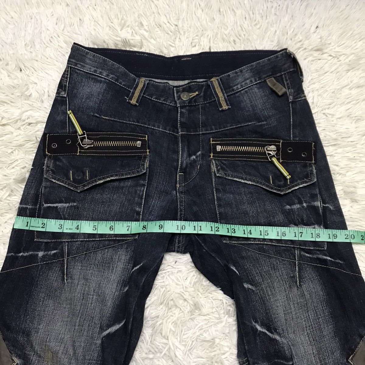 PPFM PPFM DENIM PANTS MULTI ZIPPER SIDE ADJUSTABLE Size US 31 - 15 Thumbnail