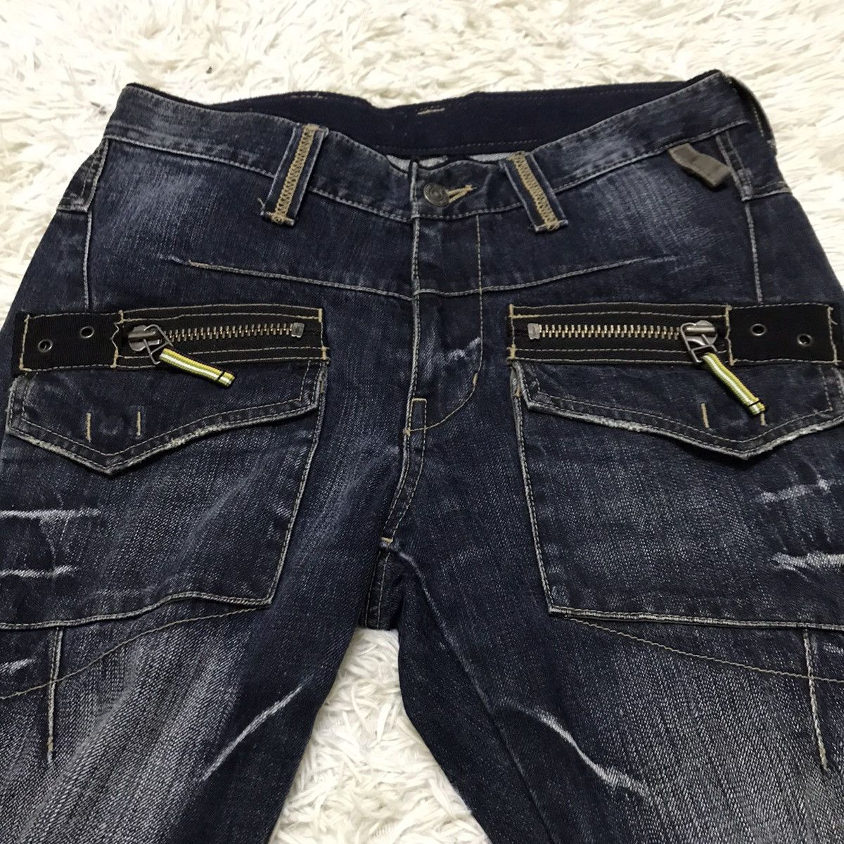 PPFM PPFM DENIM PANTS MULTI ZIPPER SIDE ADJUSTABLE Size US 31 - 5 Thumbnail