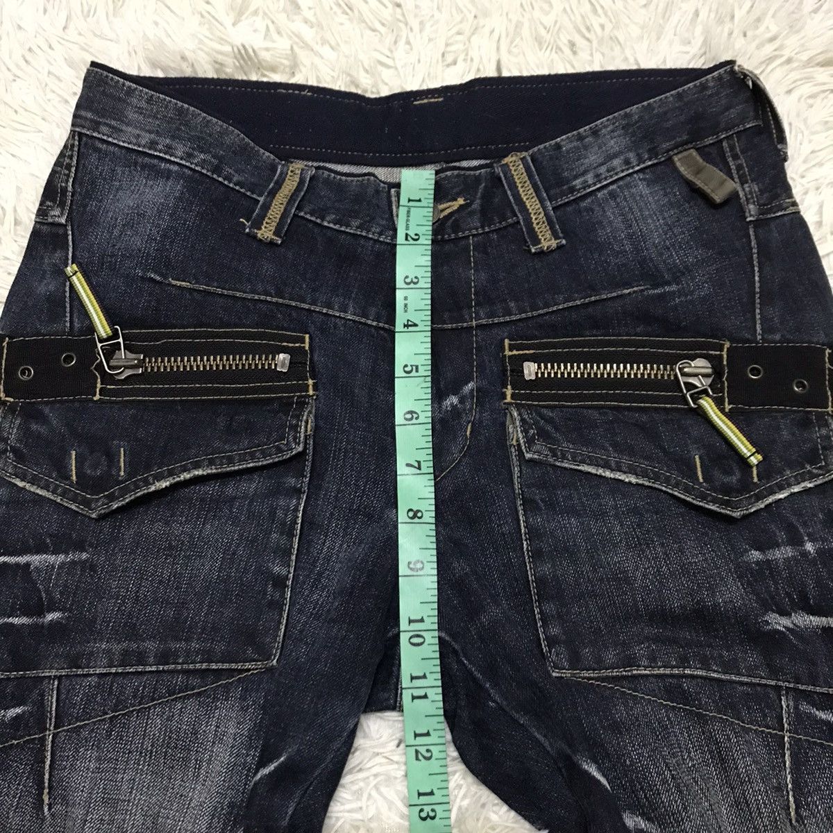 PPFM PPFM DENIM PANTS MULTI ZIPPER SIDE ADJUSTABLE Size US 31 - 14 Thumbnail