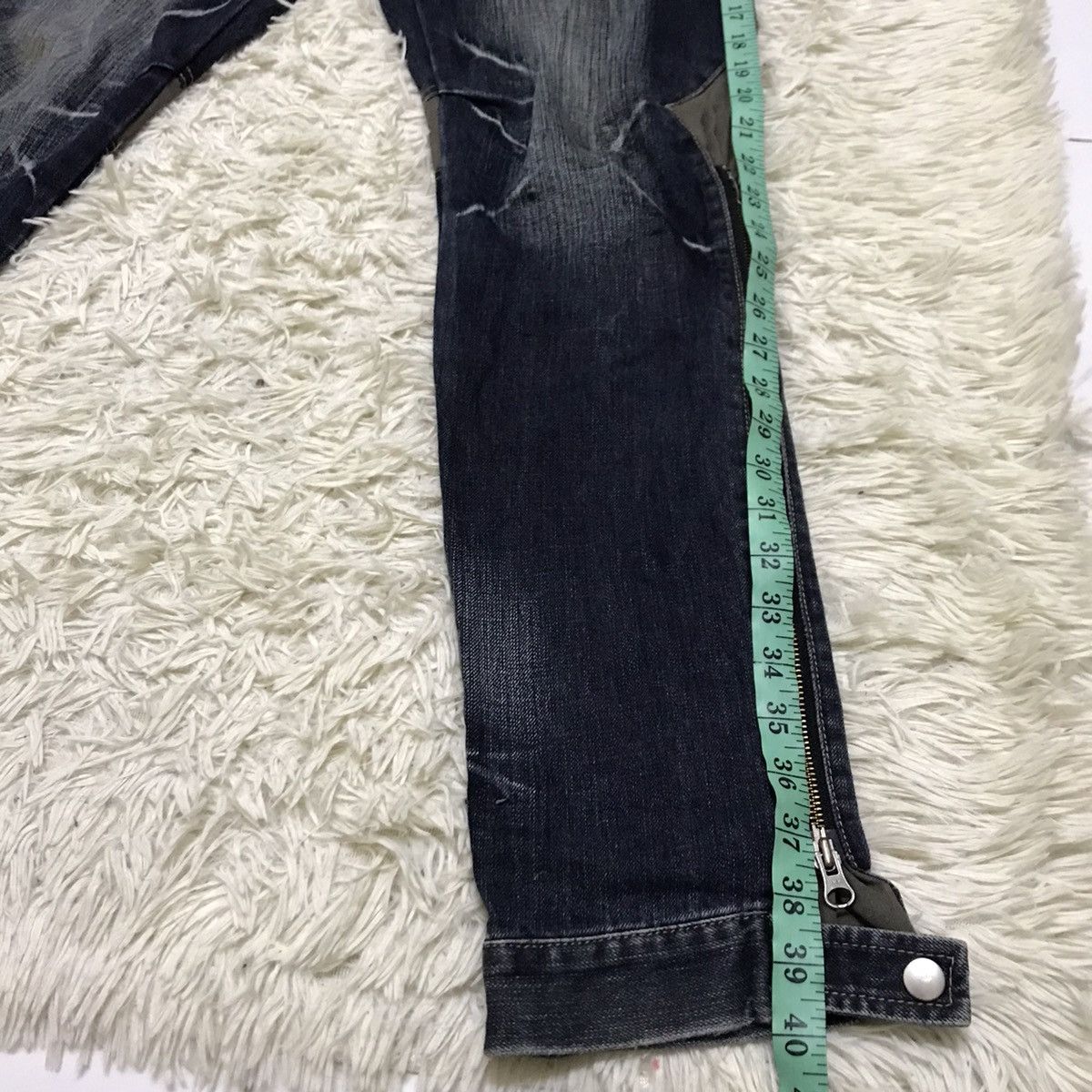 PPFM PPFM DENIM PANTS MULTI ZIPPER SIDE ADJUSTABLE Size US 31 - 11 Thumbnail