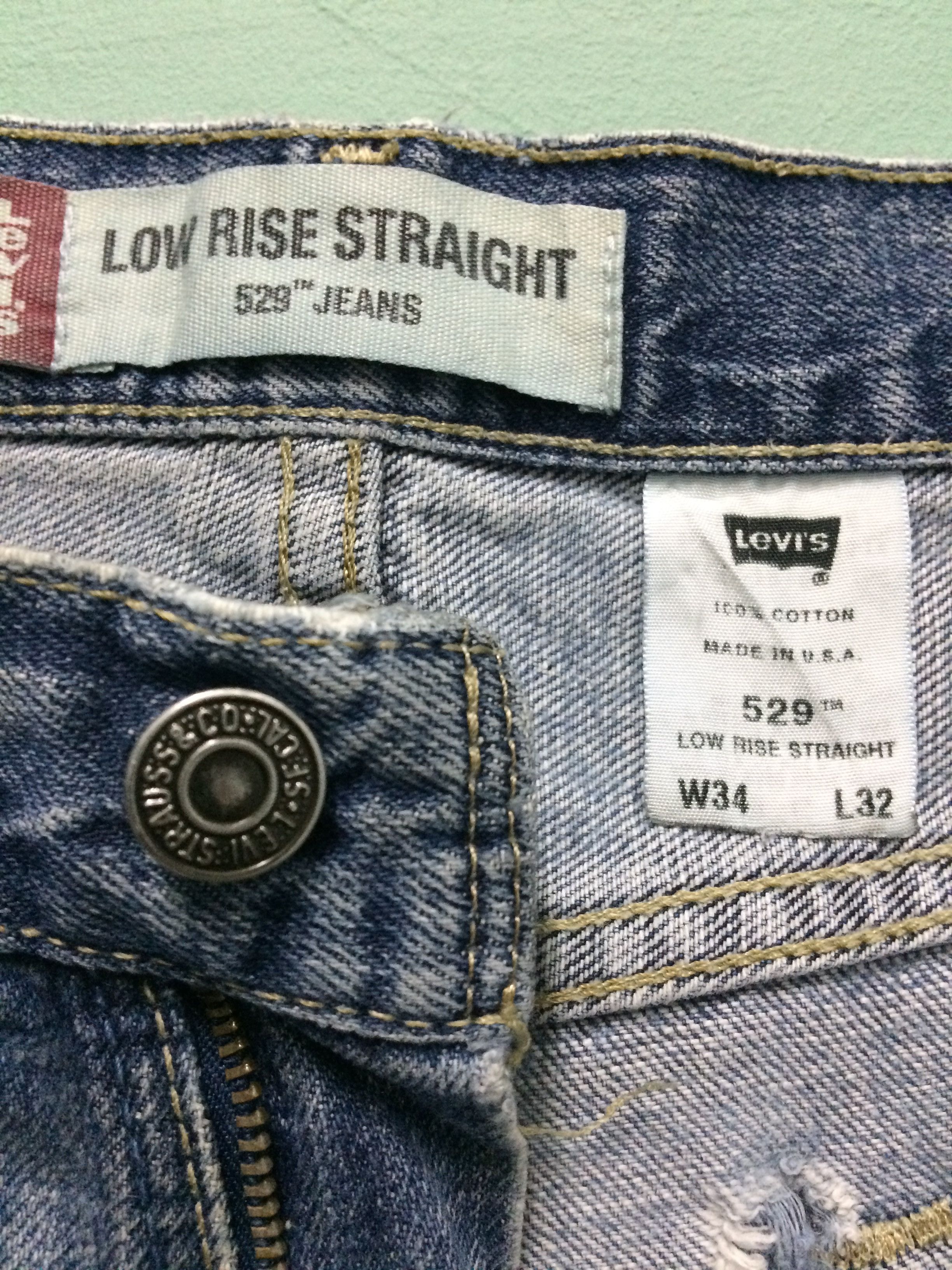 Levi's Distressed Levis 529 Low Rise Jeans #B-171 Size US 35 - 10 Thumbnail
