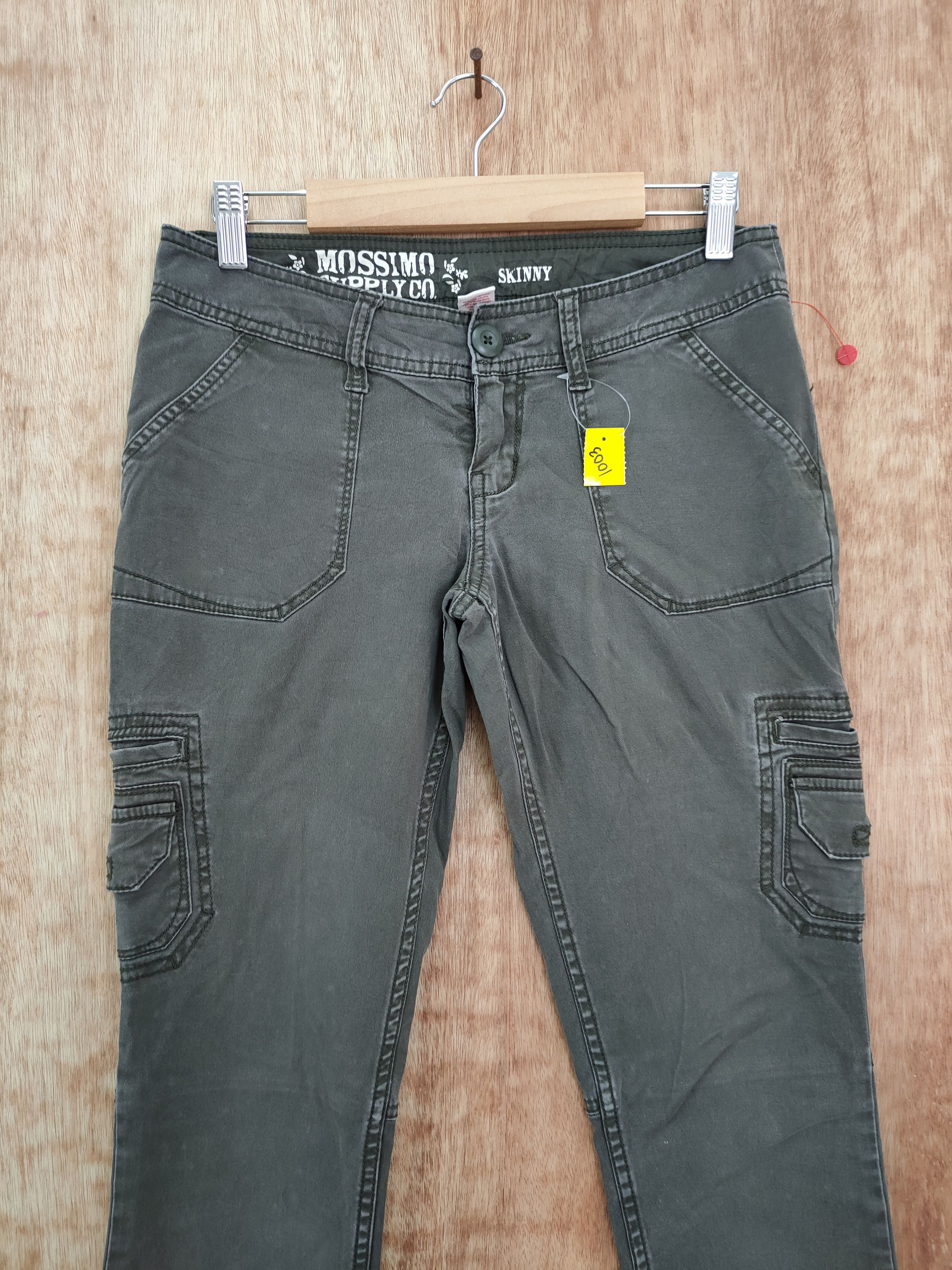 Faded Glory × Japanese Brand DLL Mossimo green skinny faded vintage cargo pants #1003 Size 28" / US 6 / IT 42 - 3 Thumbnail