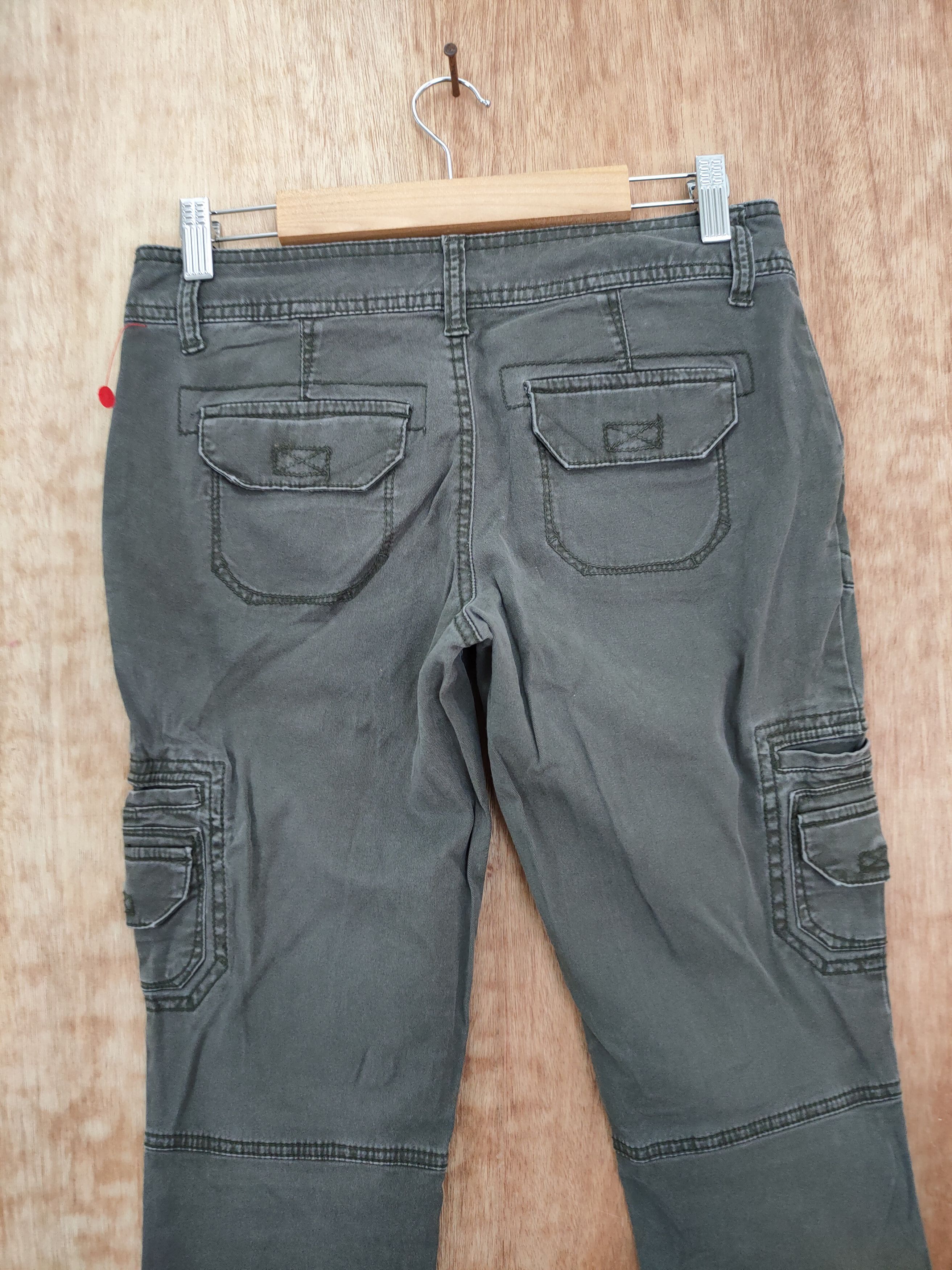 Faded Glory × Japanese Brand DLL Mossimo green skinny faded vintage cargo pants #1003 Size 28" / US 6 / IT 42 - 8 Thumbnail