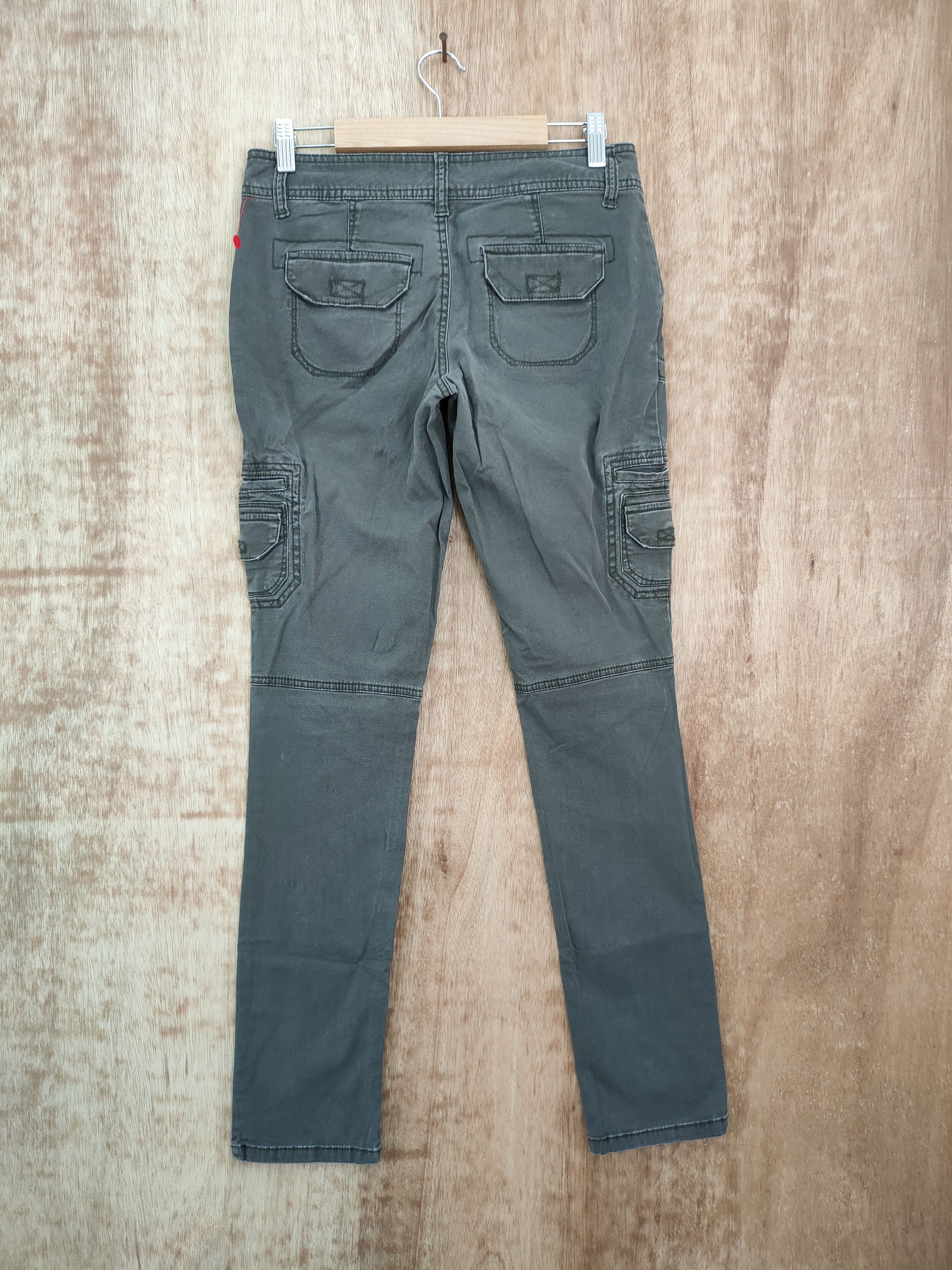 Faded Glory × Japanese Brand DLL Mossimo green skinny faded vintage cargo pants #1003 Size 28" / US 6 / IT 42 - 6 Thumbnail