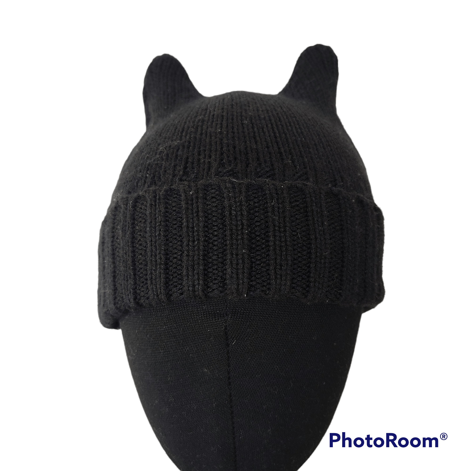 Other Two Devil Horn Black Beanie Hat Size ONE SIZE - 5 Thumbnail