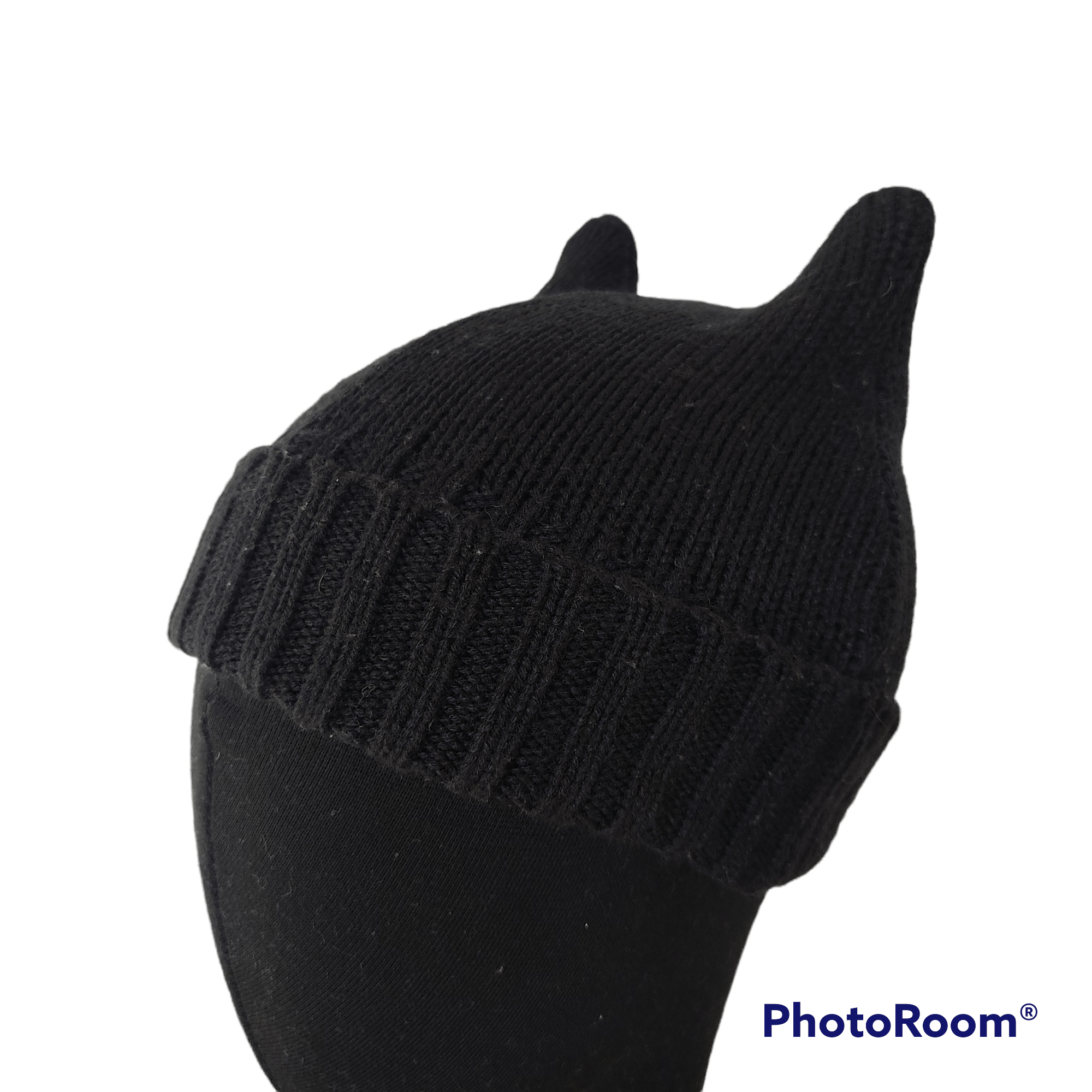 Other Two Devil Horn Black Beanie Hat Size ONE SIZE - 2 Thumbnail