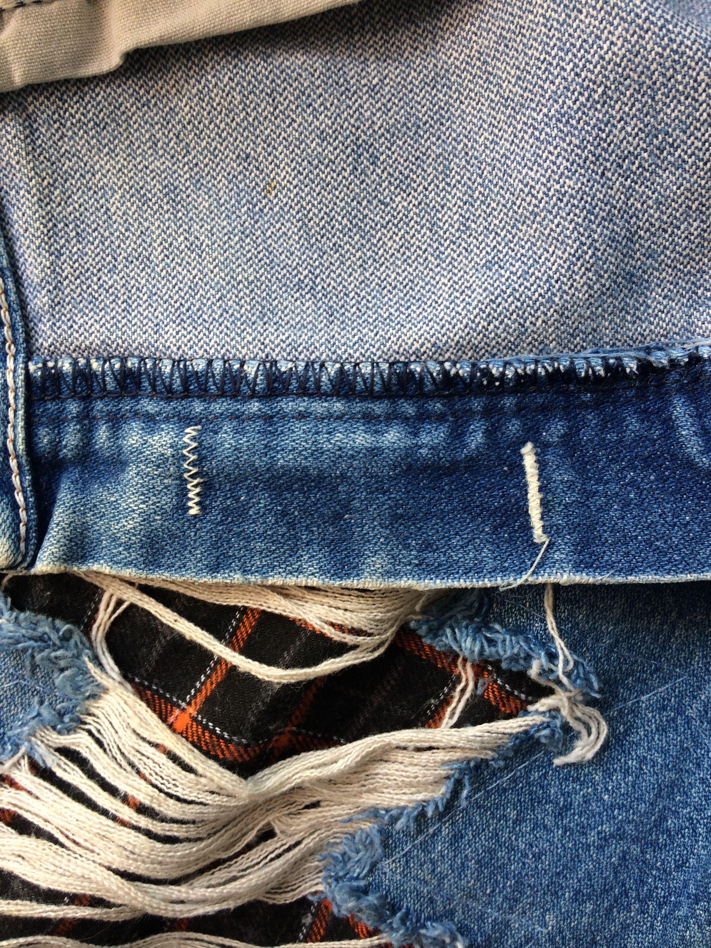 Vintage × Wrangler Wrangler Ripped Patchwork Jeans #B-1025 Size US 32 / EU 48 - 11 Thumbnail