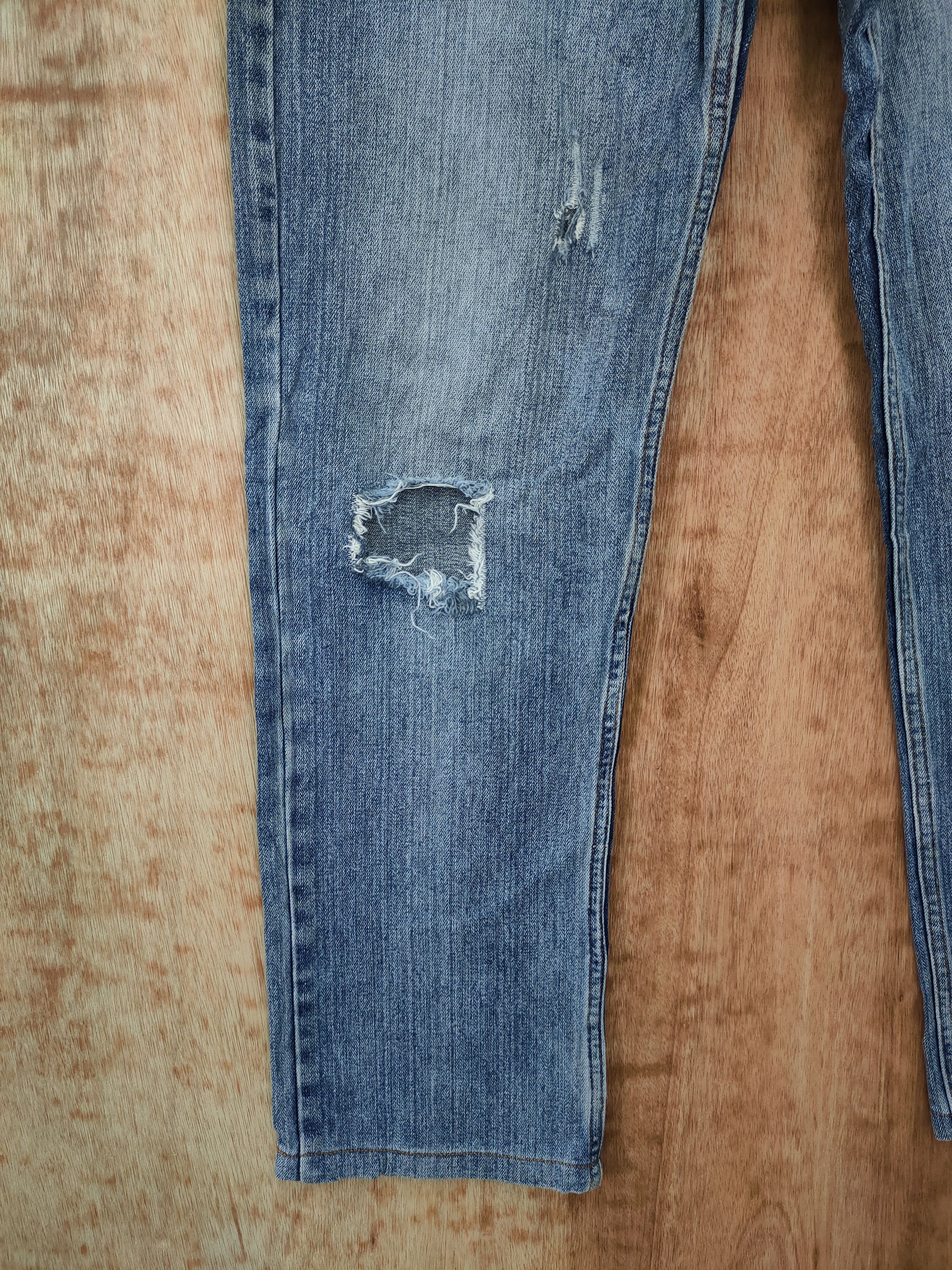 Japanese Brand DLL Nylaus distressed denim japan pants #46-104 Size US 32 / EU 48 - 3 Thumbnail