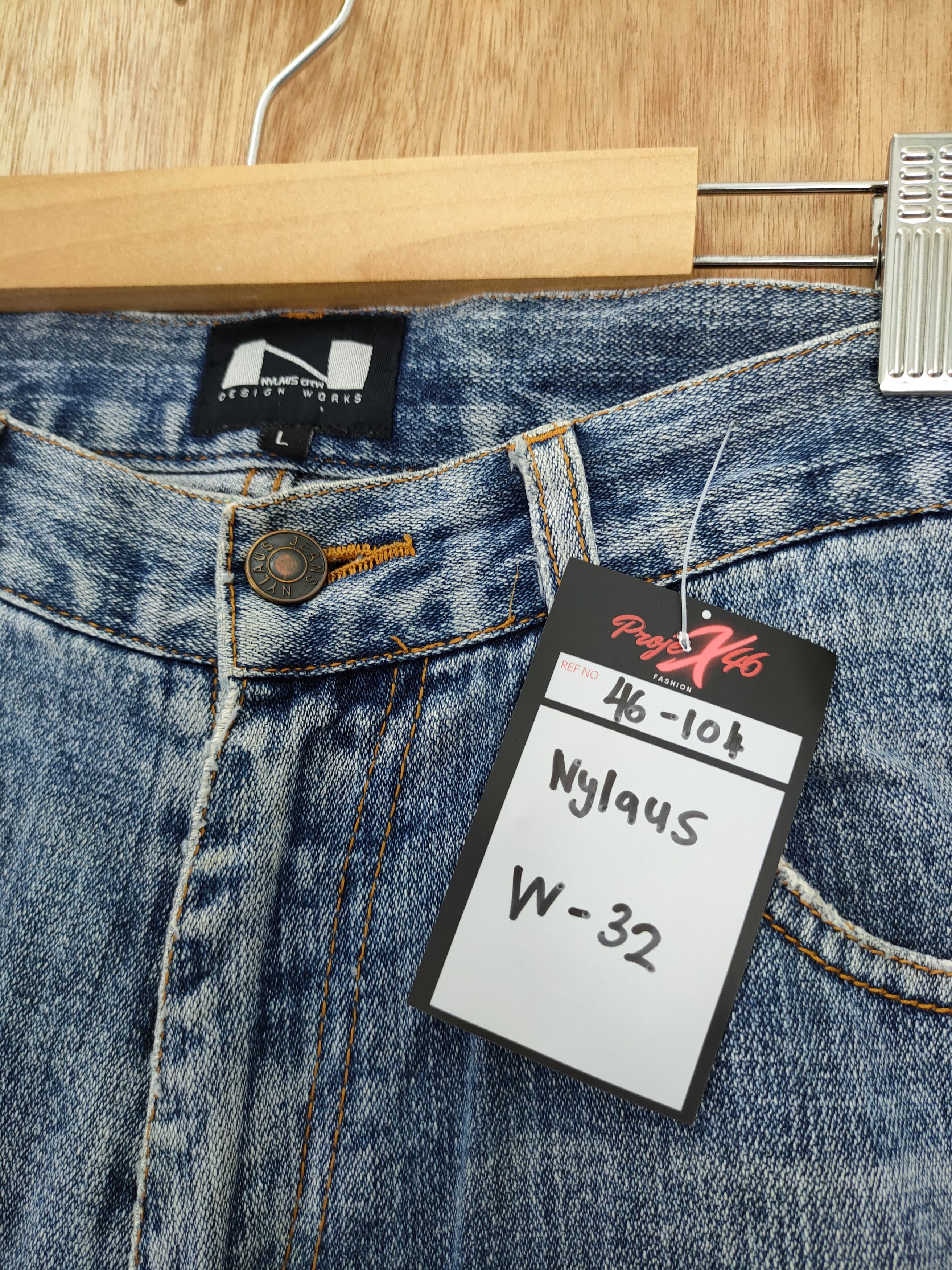 Japanese Brand DLL Nylaus distressed denim japan pants #46-104 Size US 32 / EU 48 - 5 Thumbnail
