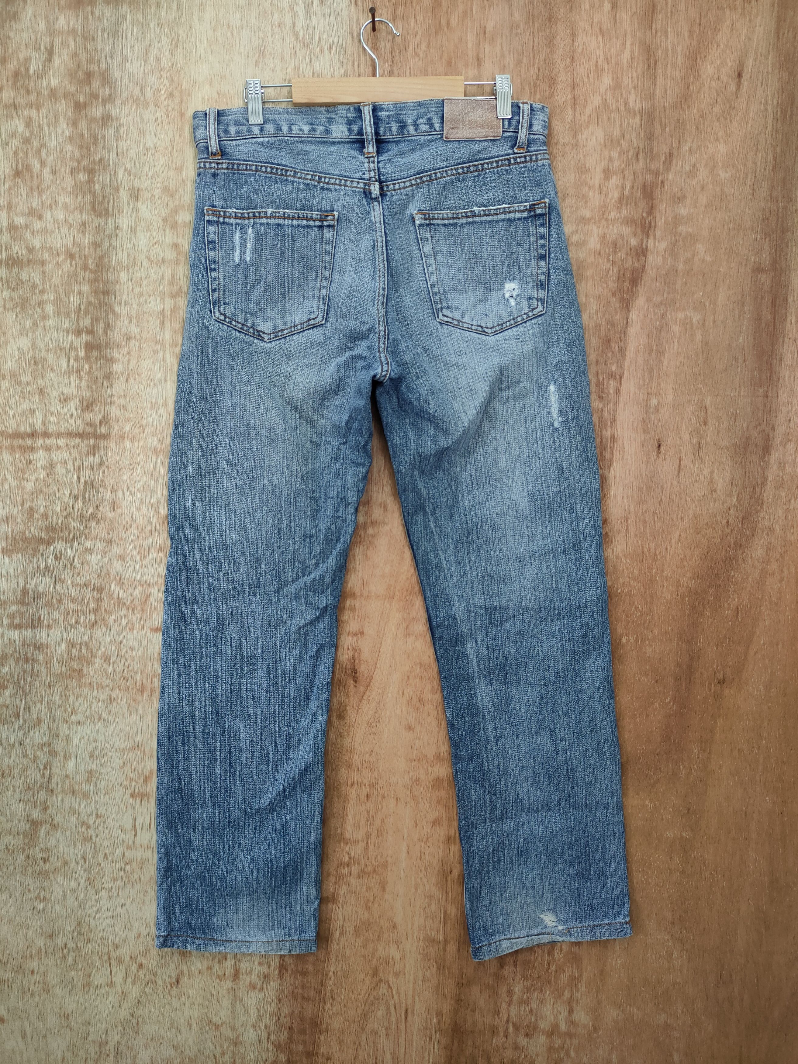 Japanese Brand DLL Nylaus distressed denim japan pants #46-104 Size US 32 / EU 48 - 6 Thumbnail
