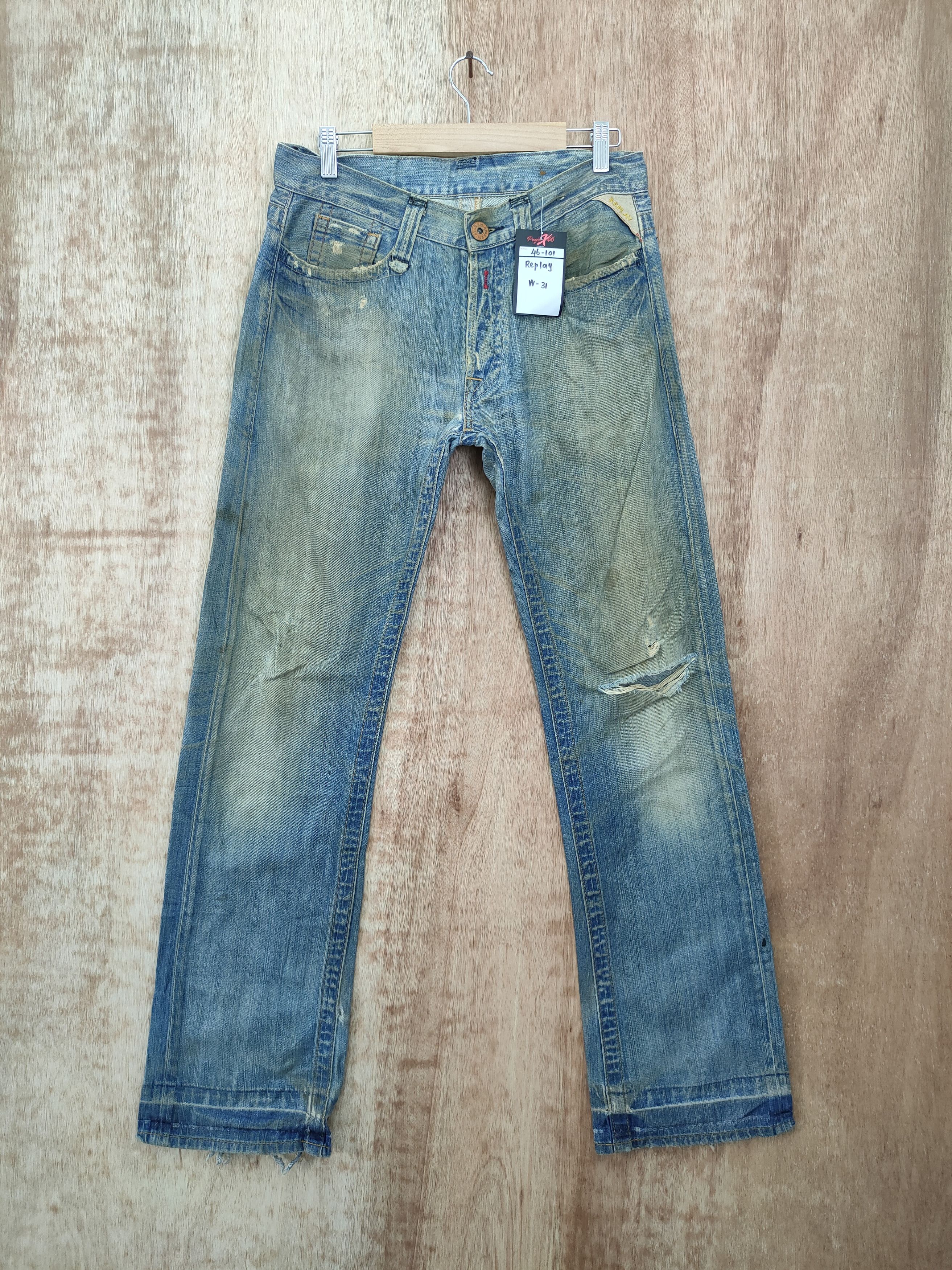 Replay DL Replay Distressed denim pants #46-101 Size US 29 - 1 Thumbnail