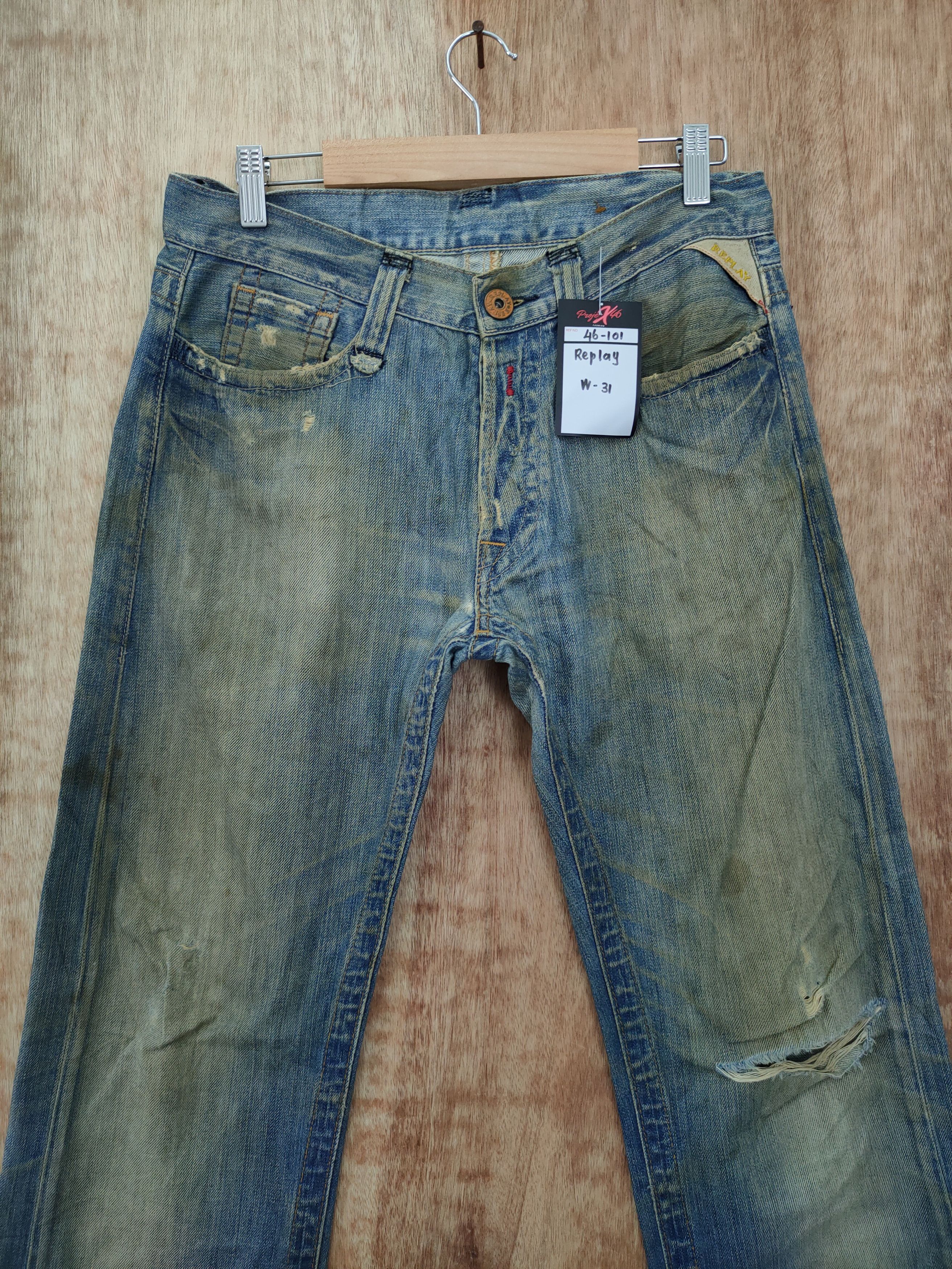 Replay DL Replay Distressed denim pants #46-101 Size US 29 - 4 Thumbnail