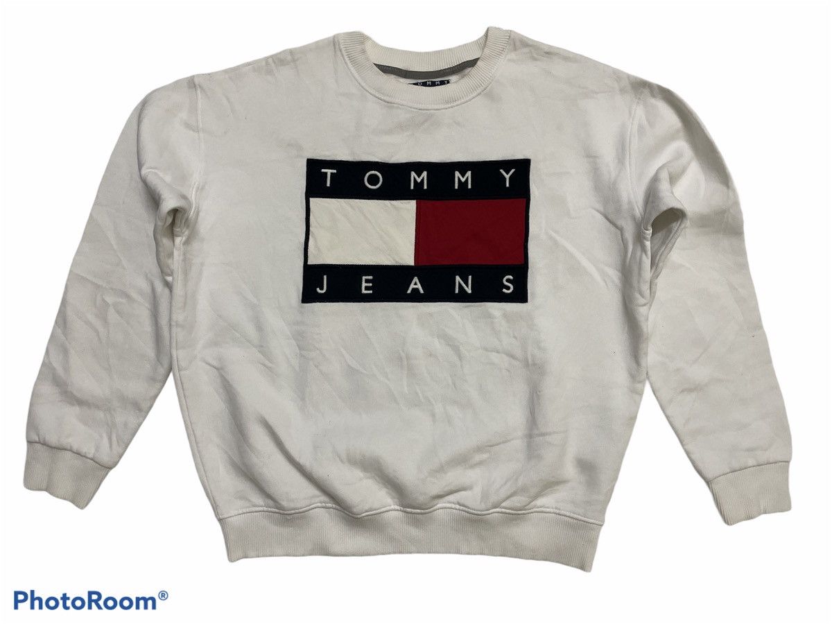 Tommy Hilfiger 🔥BEFORE DELETED🔥Vintage Tommy Jeans sweatshirt Big Logo Size US L / EU 52-54 / 3 - 1 Thumbnail