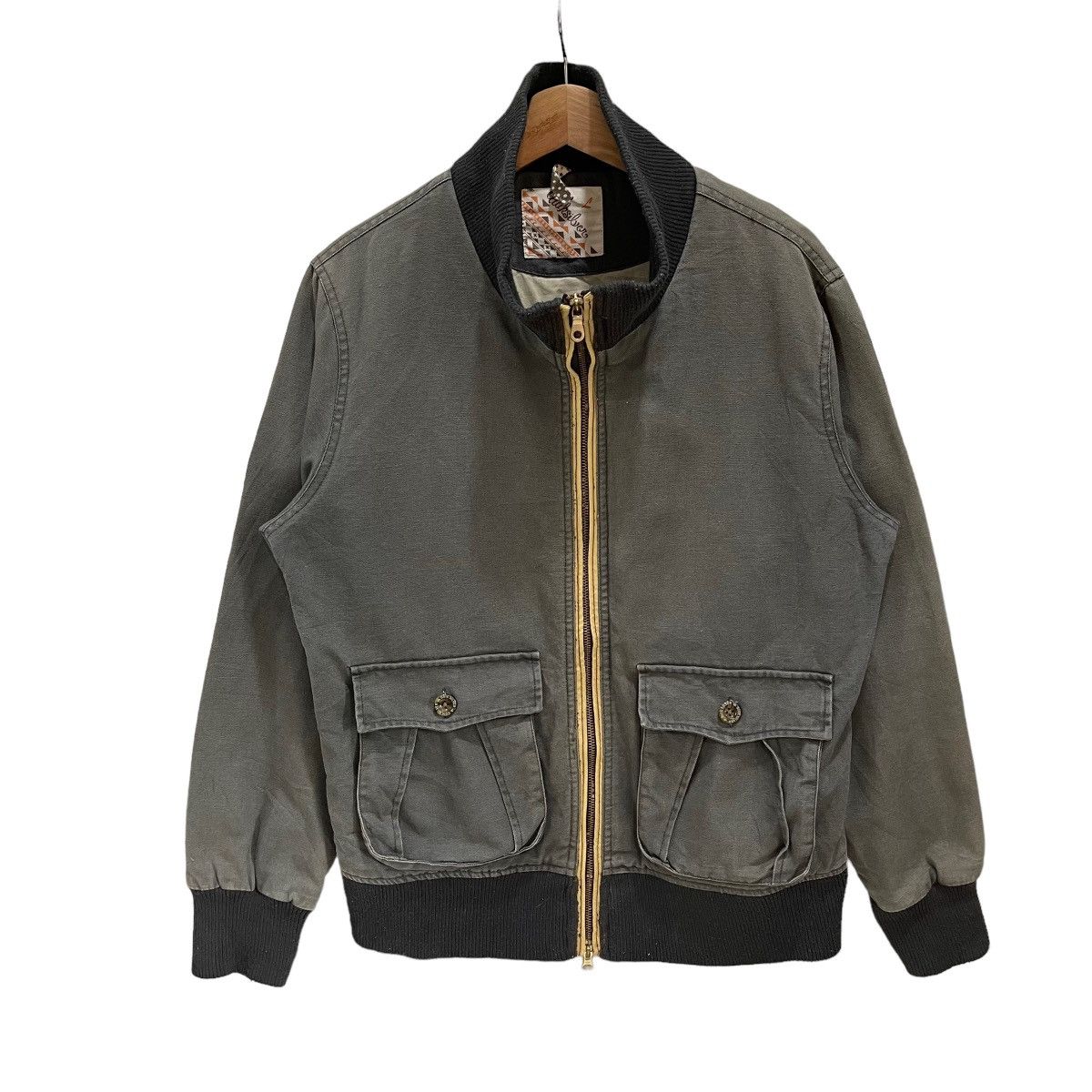 Quicksilver × Quiksilver × Vintage Vintage 90s Quicksilver Canvas Chore Zipper Jacket Size US L / EU 52-54 / 3 - 1 Thumbnail