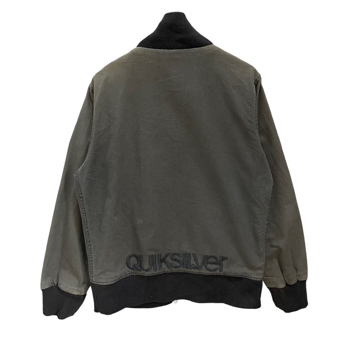 Quicksilver × Quiksilver × Vintage Vintage 90s Quicksilver Canvas Chore Zipper Jacket Size US L / EU 52-54 / 3 - 8 Thumbnail
