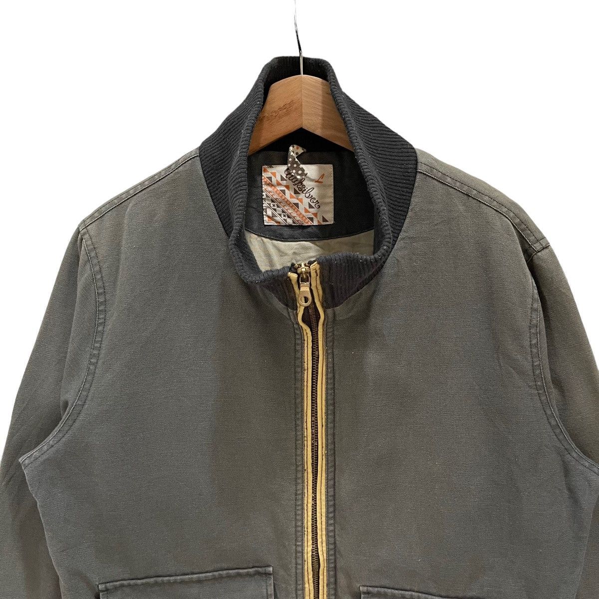 Quicksilver × Quiksilver × Vintage Vintage 90s Quicksilver Canvas Chore Zipper Jacket Size US L / EU 52-54 / 3 - 3 Thumbnail