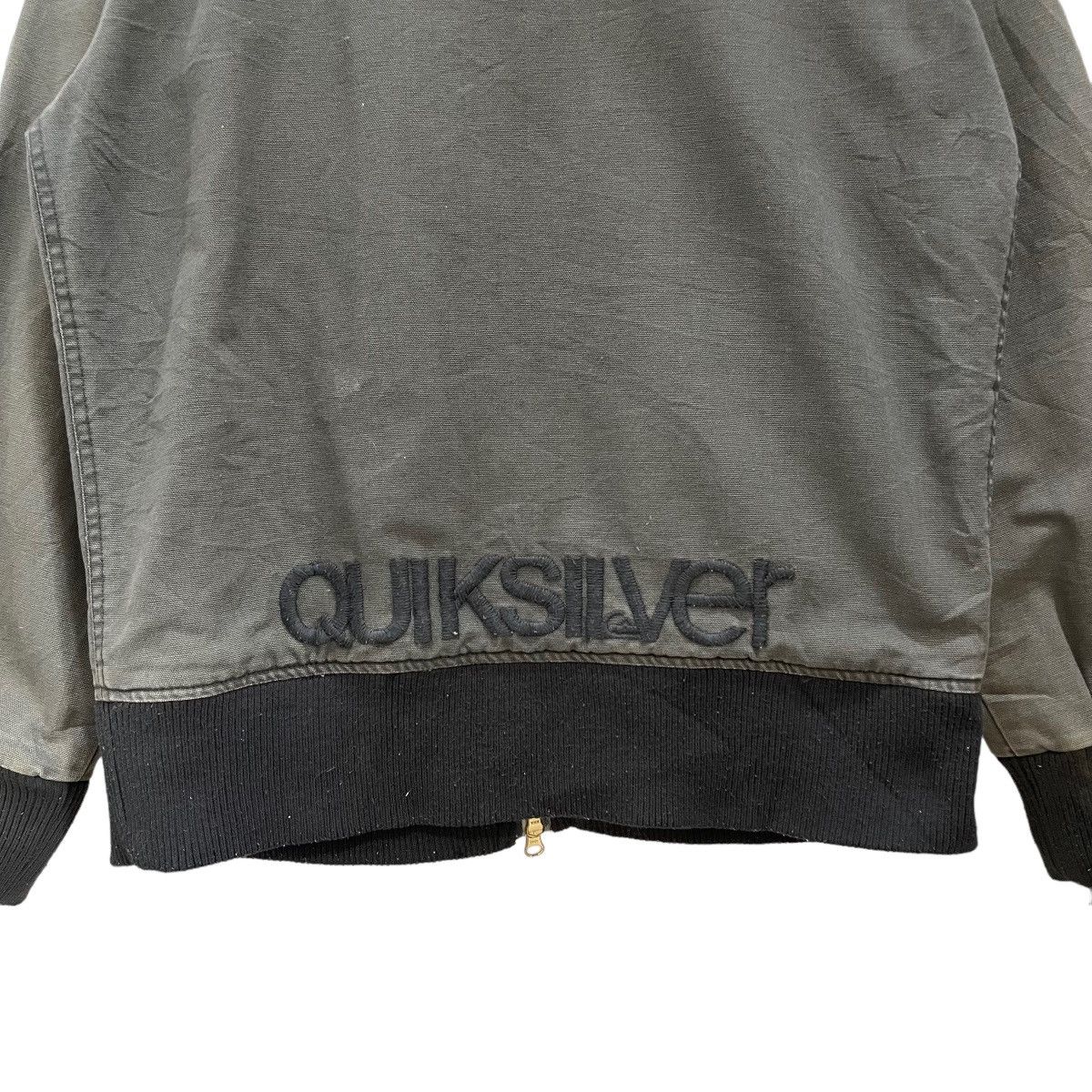 Quicksilver × Quiksilver × Vintage Vintage 90s Quicksilver Canvas Chore Zipper Jacket Size US L / EU 52-54 / 3 - 9 Thumbnail