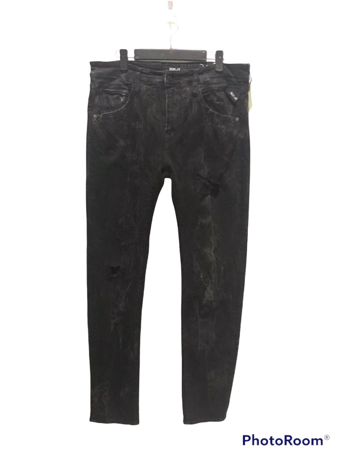 REPLAY DISTRESS DESIGN SLIM FIT ELASTIC BONDAGE