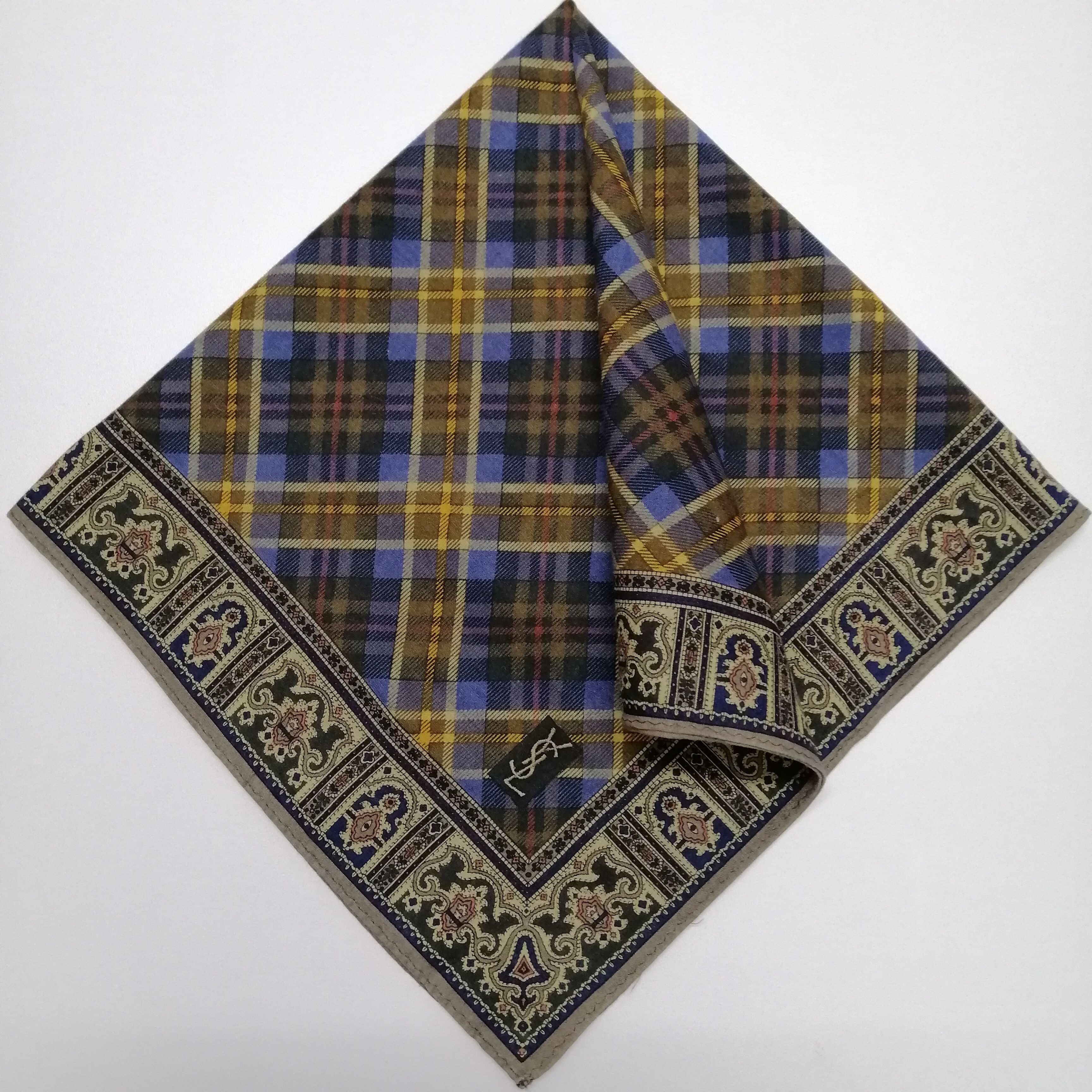 Vintage Yves Saint Laurent Handkerchief/Neckerchief/Bandana-KD1177 Size ONE SIZE - 1 Thumbnail