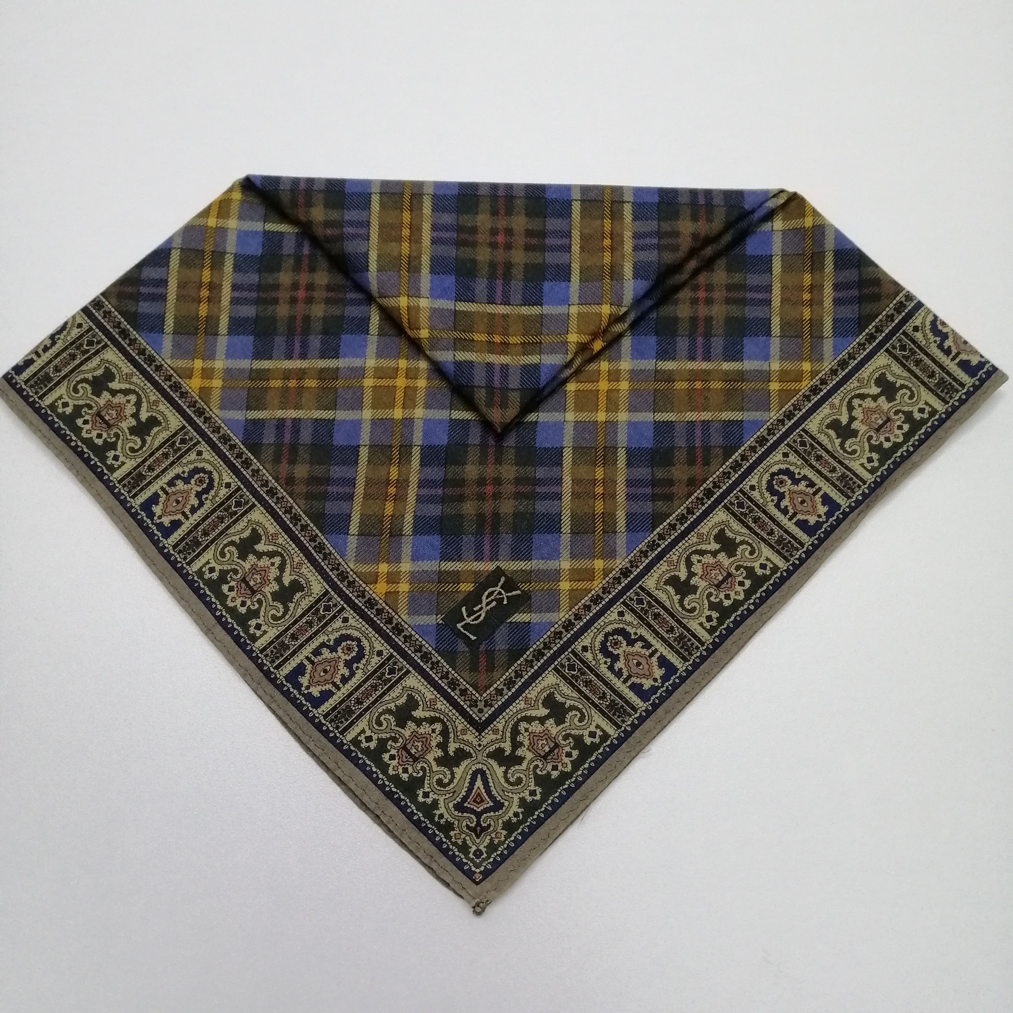 Vintage Yves Saint Laurent Handkerchief/Neckerchief/Bandana-KD1177 Size ONE SIZE - 4 Thumbnail