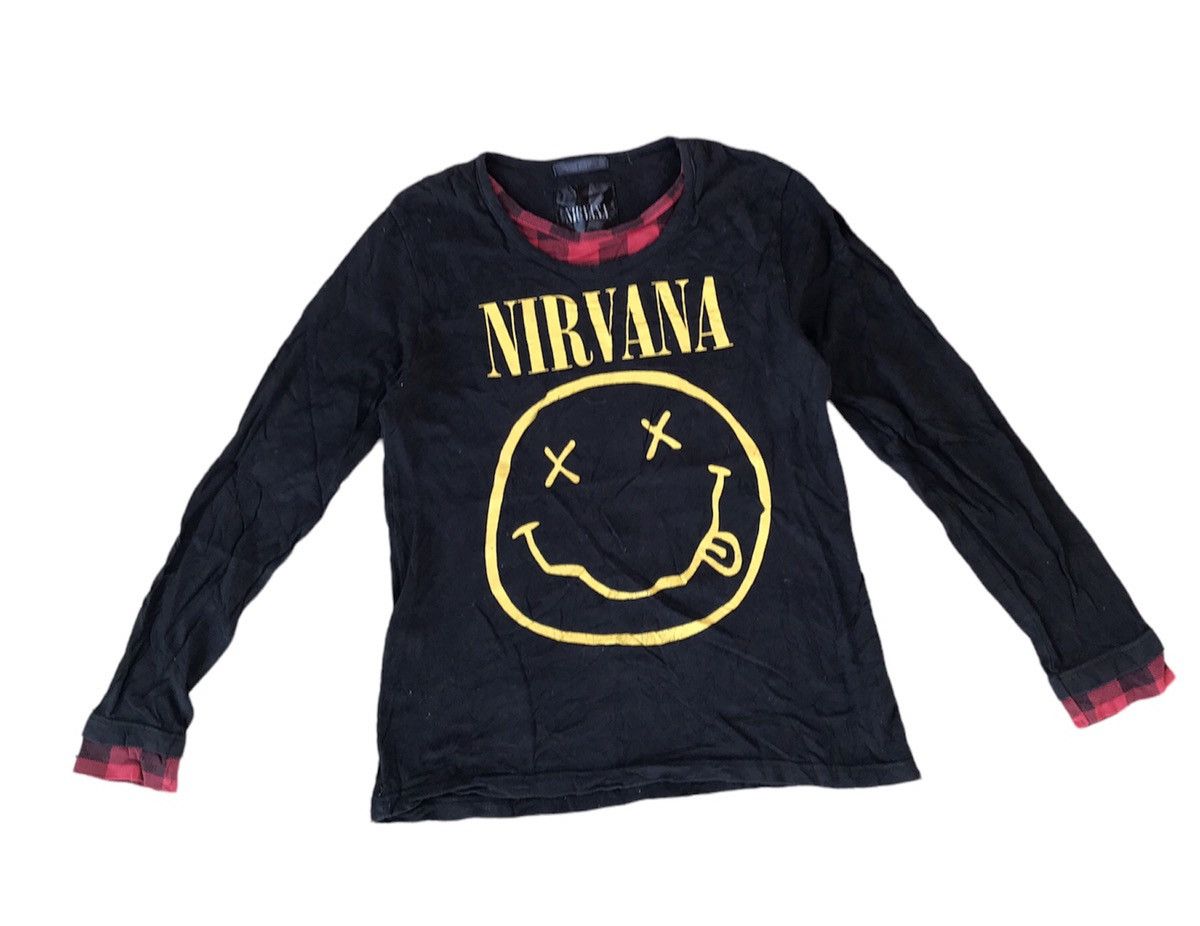 Band Tees 🔥NIRVANA SMILE LONG SLEEVE GRUNGE STYLE KURT COBAIN Size US M / EU 48-50 / 2 - 1 Thumbnail
