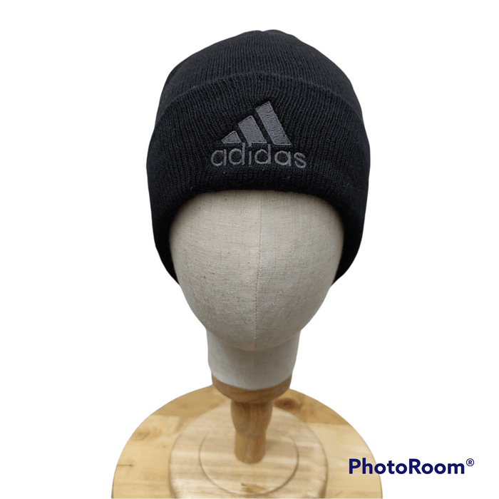 Adidas Vintage adidas big logo embroidery beanie hat | Grailed