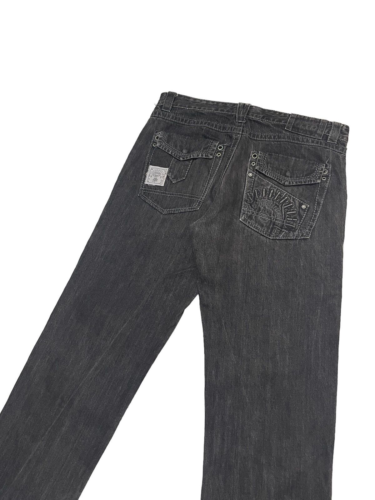 Marc Buchanan Vintage Pelle Pelle Jeans Embroidery Logo Faded Black Size US 36 / EU 52 - 1 Thumbnail