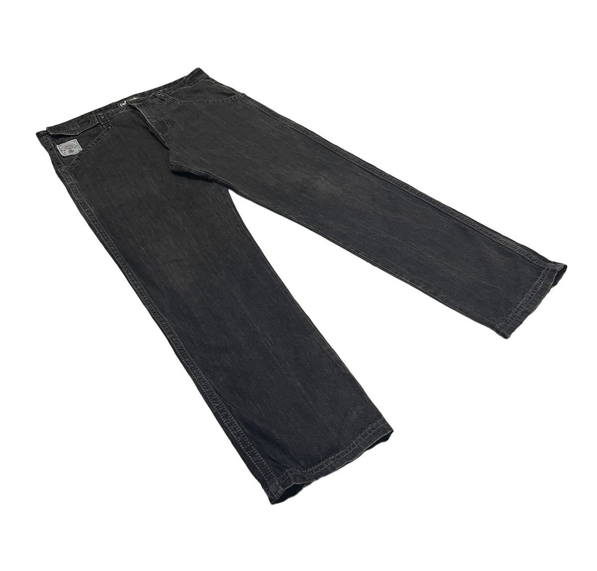 Marc Buchanan Vintage Pelle Pelle Jeans Embroidery Logo Faded Black Size US 36 / EU 52 - 4 Thumbnail