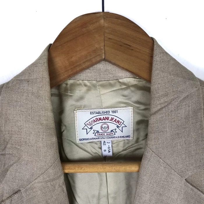 Giorgio Armani Vintage GIORGIO ARMANI JEANS Italy Designer Coat Blazer Size 42S - 3 Thumbnail
