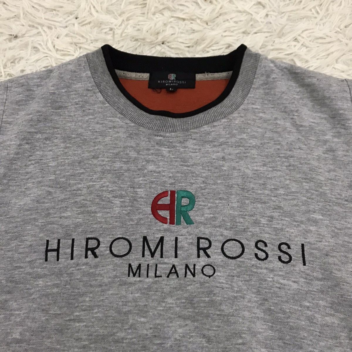 Designer Vintage Hiromirossi Milano embroidery logo sweatshirt Size US M / EU 48-50 / 2 - 7 Thumbnail
