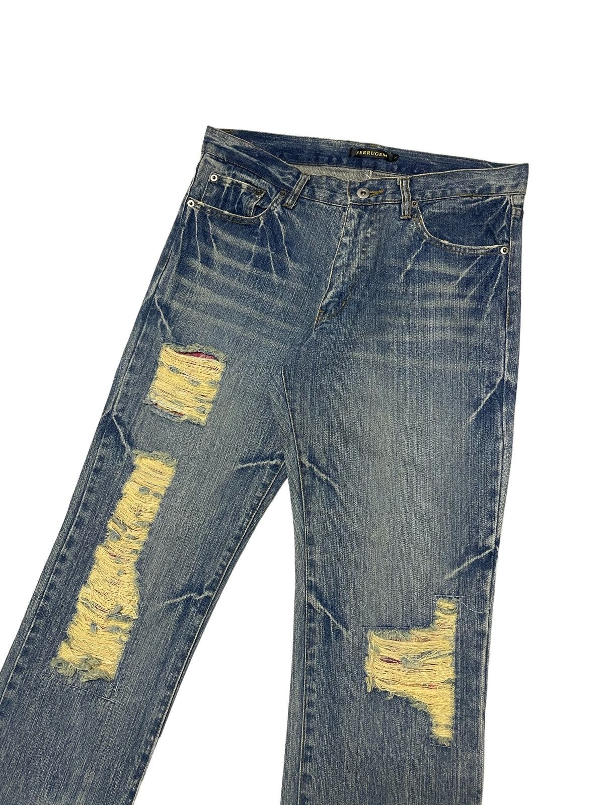 Japanese Brand × PPFM Vintage Ferrugem Japan Distressed Jeans Size US 33 - 1 Thumbnail