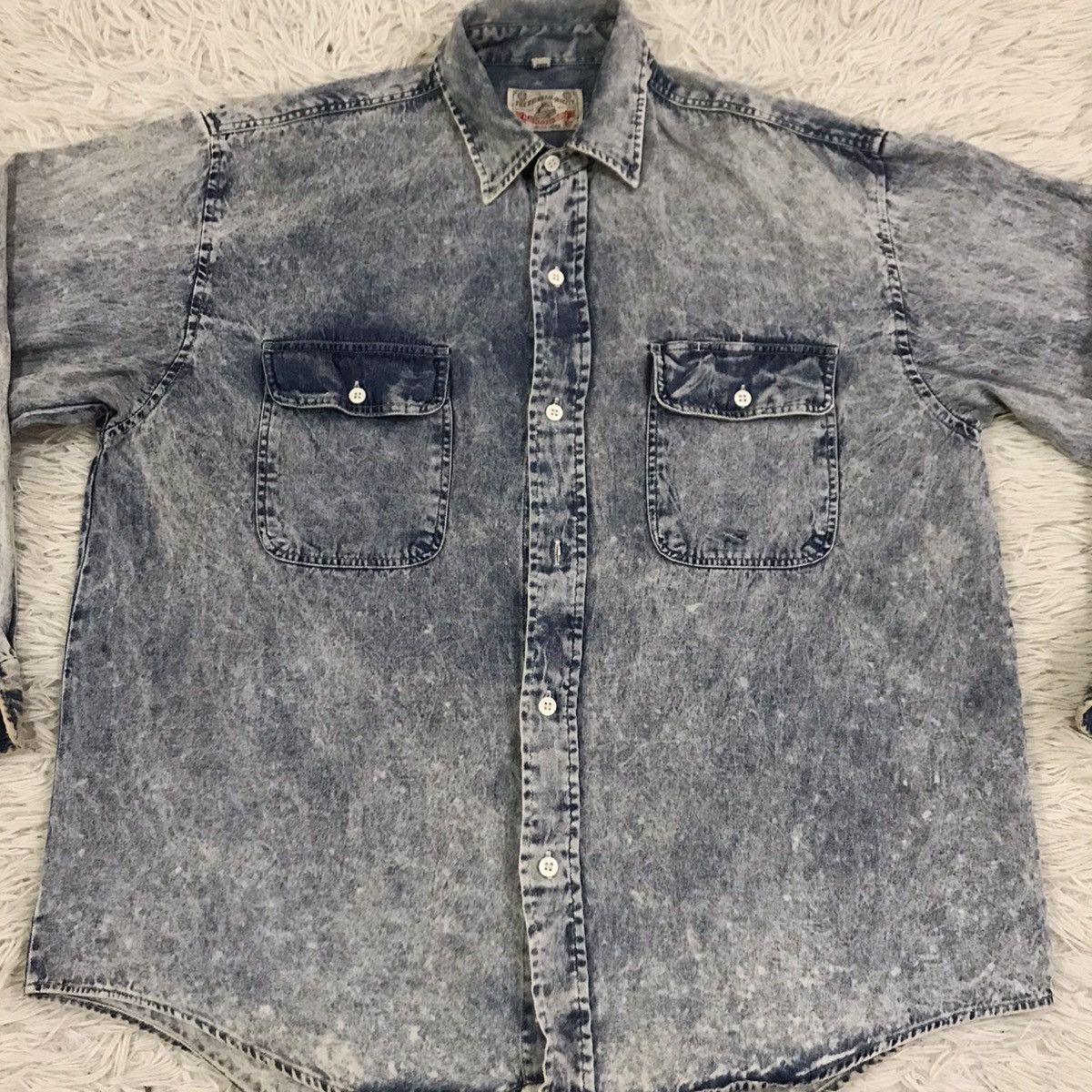 Japanese Brand Vintage Flightless Bird Asic Wash button up shirt Size US M / EU 48-50 / 2 - 8 Thumbnail