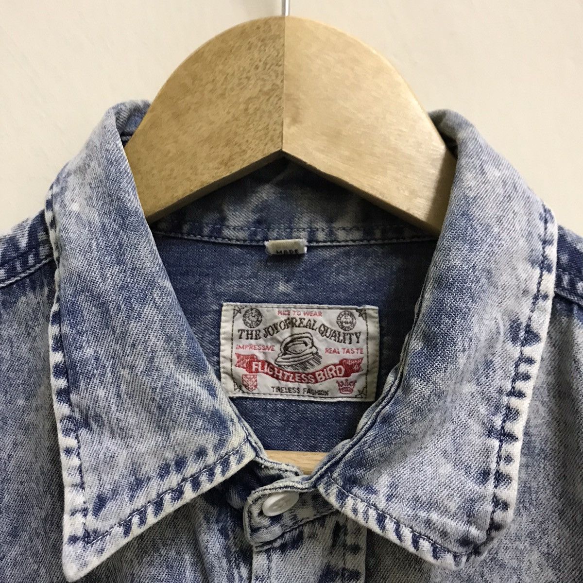 Japanese Brand Vintage Flightless Bird Asic Wash button up shirt Size US M / EU 48-50 / 2 - 5 Thumbnail