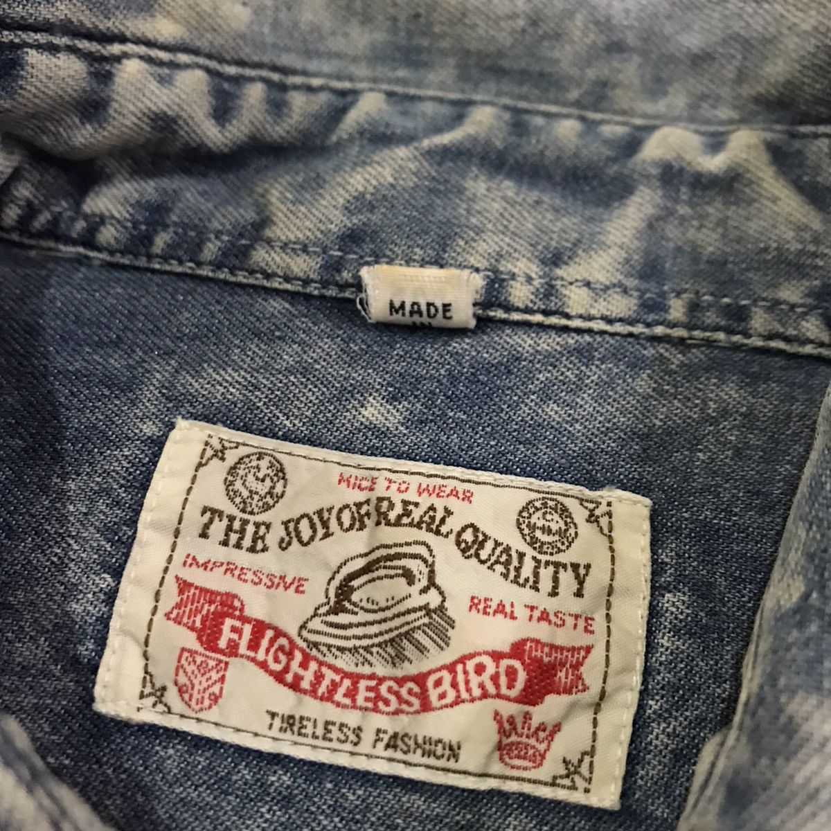 Japanese Brand Vintage Flightless Bird Asic Wash button up shirt Size US M / EU 48-50 / 2 - 11 Thumbnail