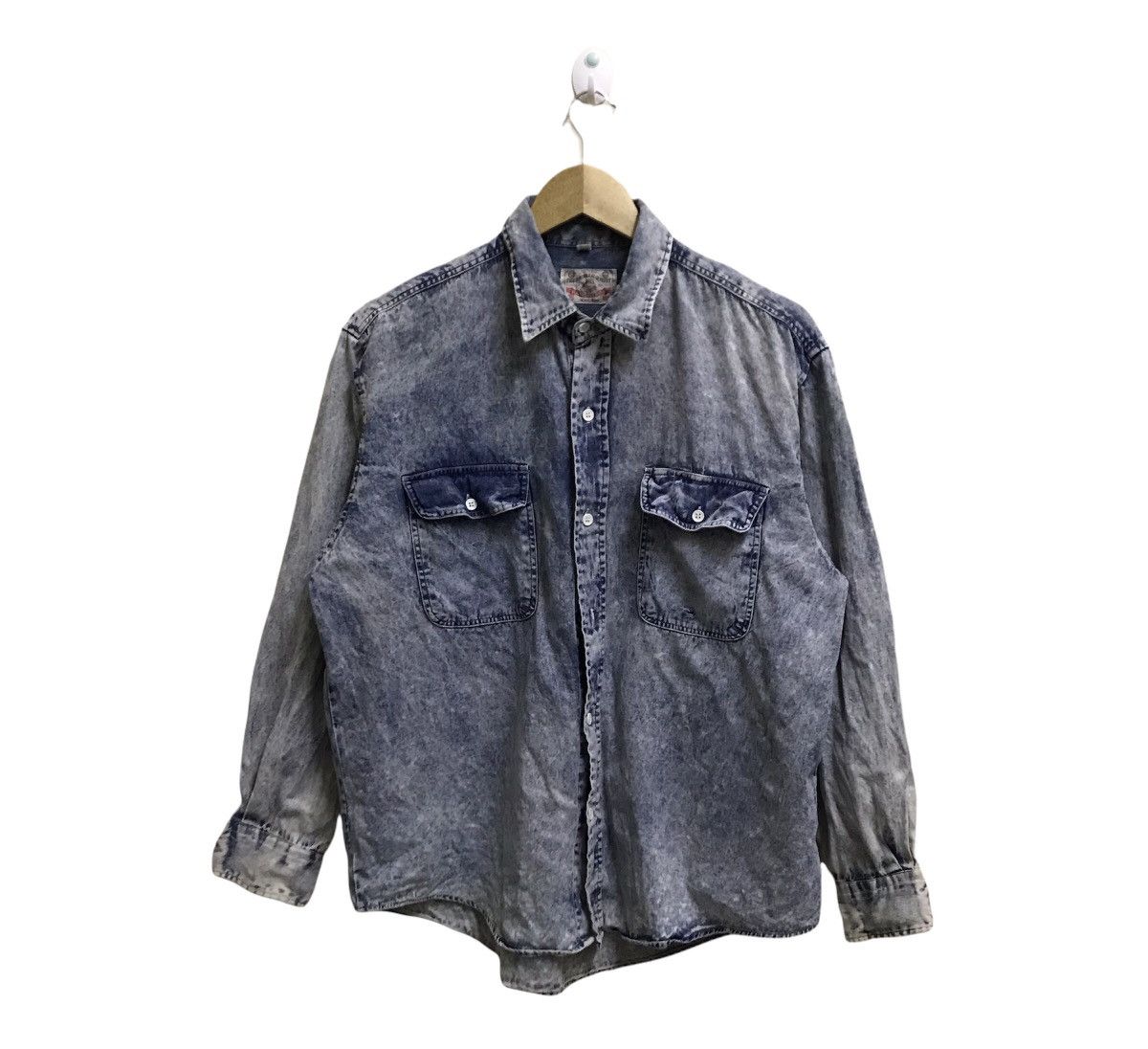 Japanese Brand Vintage Flightless Bird Asic Wash button up shirt Size US M / EU 48-50 / 2 - 1 Thumbnail