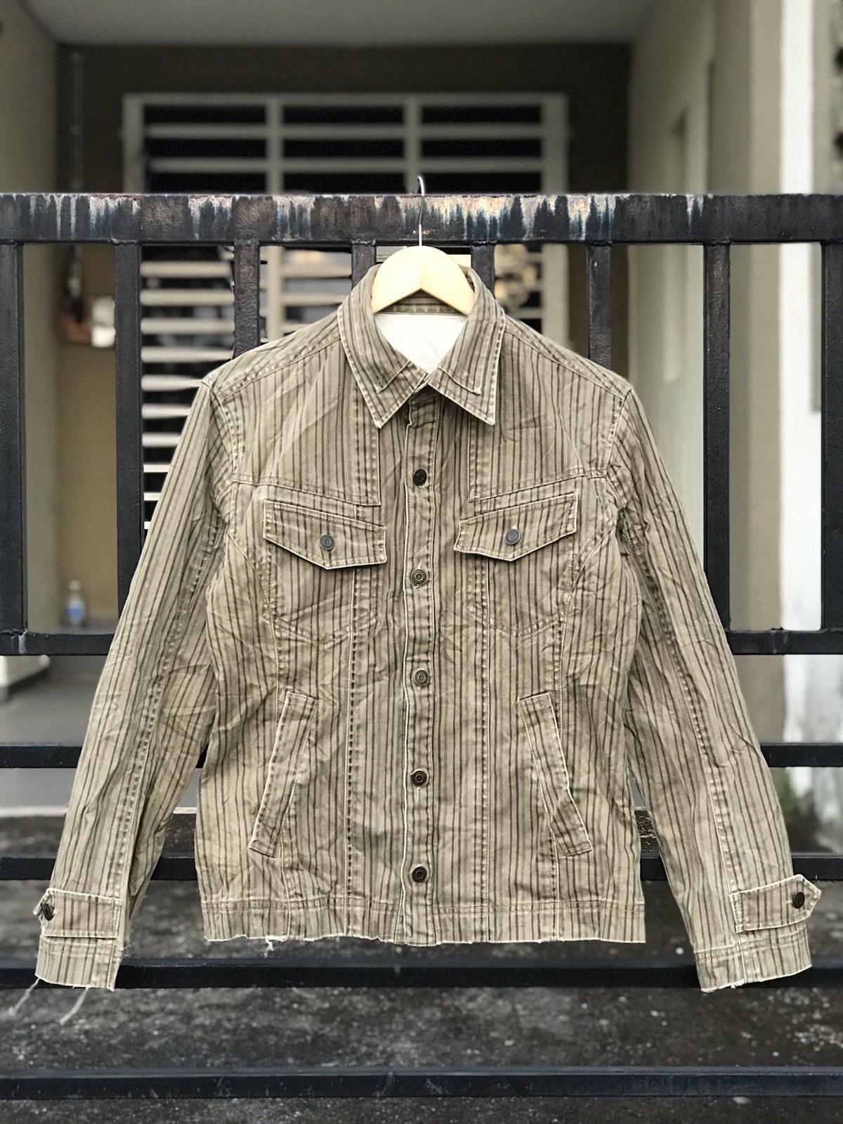 Vintage Atelier Sab Men stripe Casual Jacket