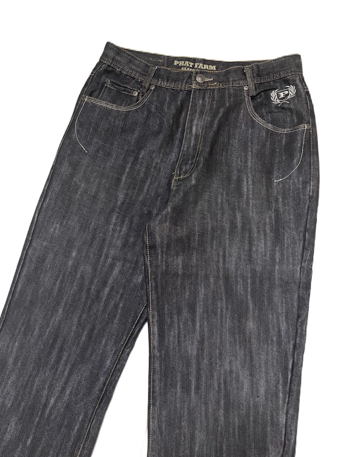 Phat Farm Vintage Phat Farm Baggy Jeans Embroidery Logo Size US 31 - 3 Thumbnail