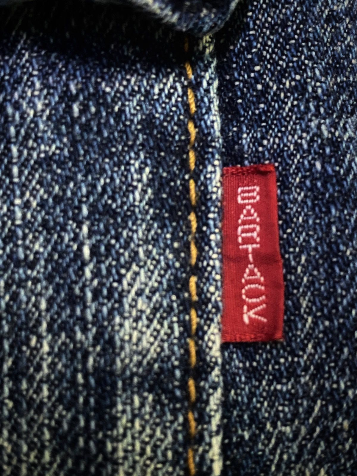 Japanese Brand BARTACK DISTRESSED STRAIGHT LEG DENIM JEANS DESIGN Size US 33 - 14 Thumbnail