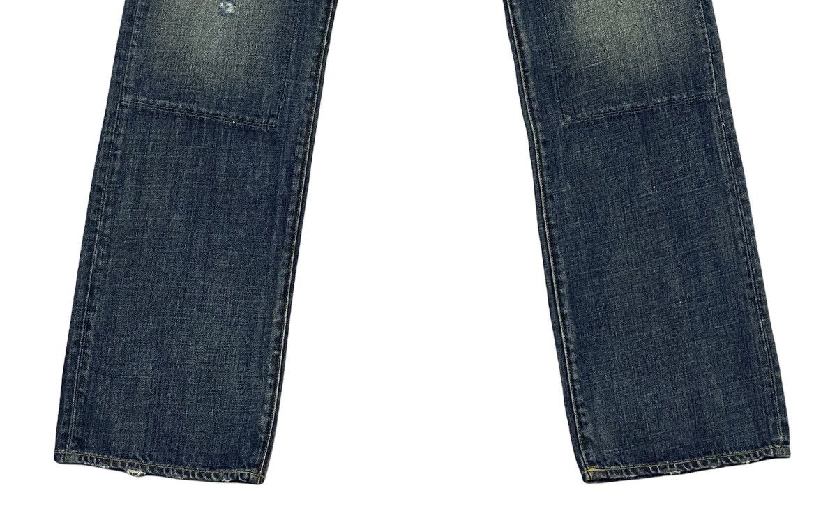 Japanese Brand BARTACK DISTRESSED STRAIGHT LEG DENIM JEANS DESIGN Size US 33 - 23 Thumbnail