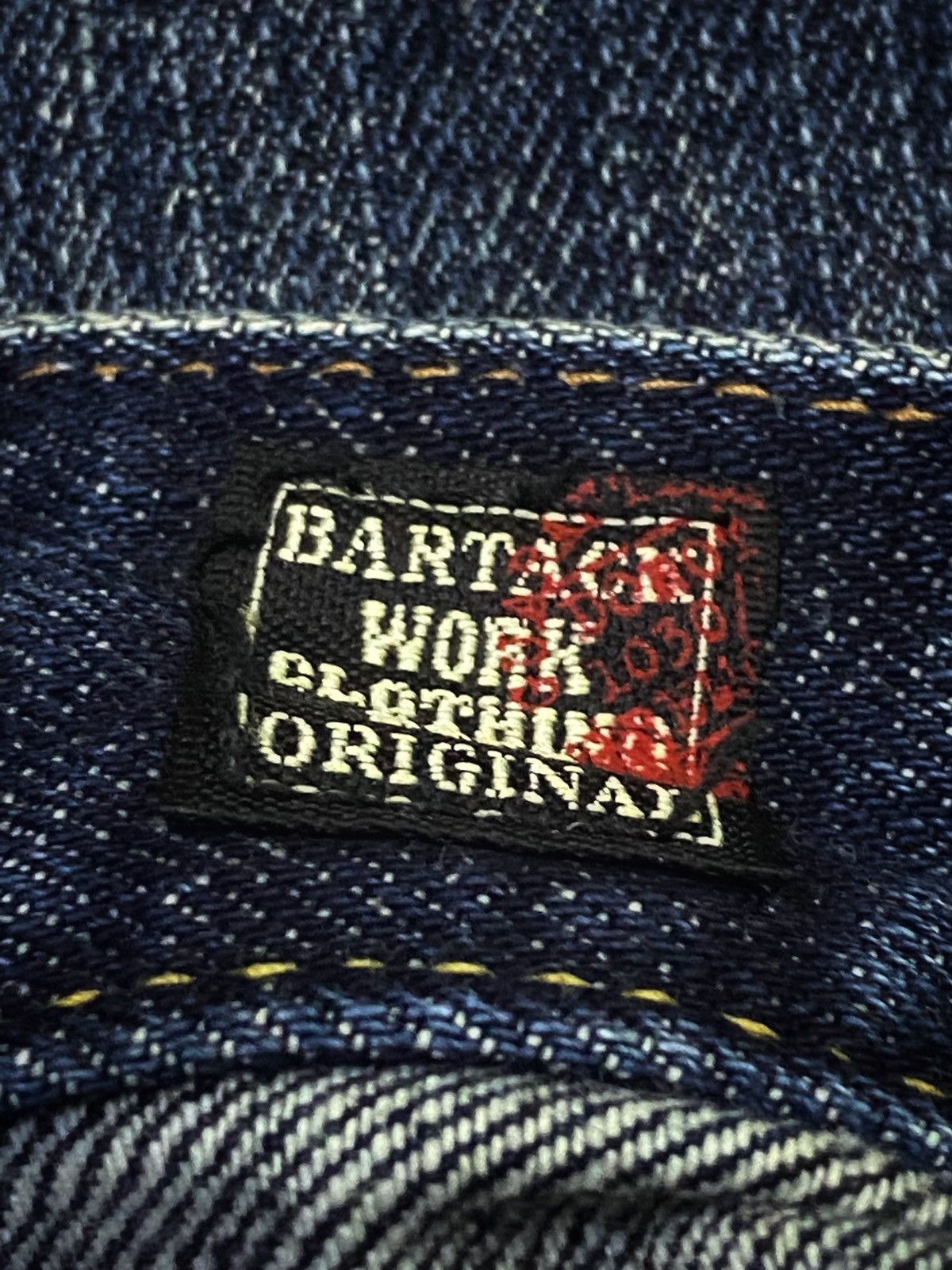 Japanese Brand BARTACK DISTRESSED STRAIGHT LEG DENIM JEANS DESIGN Size US 33 - 11 Thumbnail