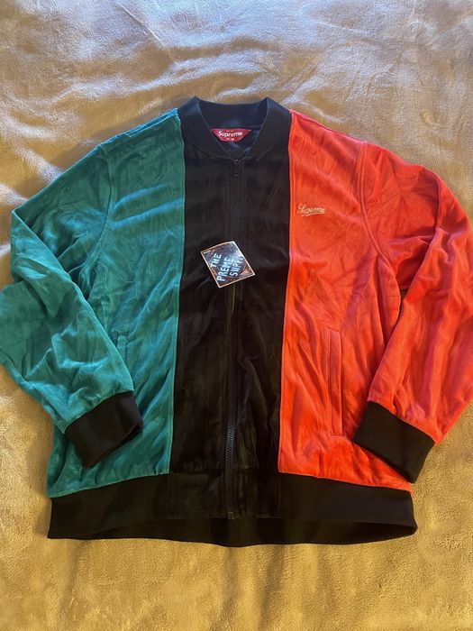 Supreme Supreme Velour Zip Up Sweatshirt | Grailed