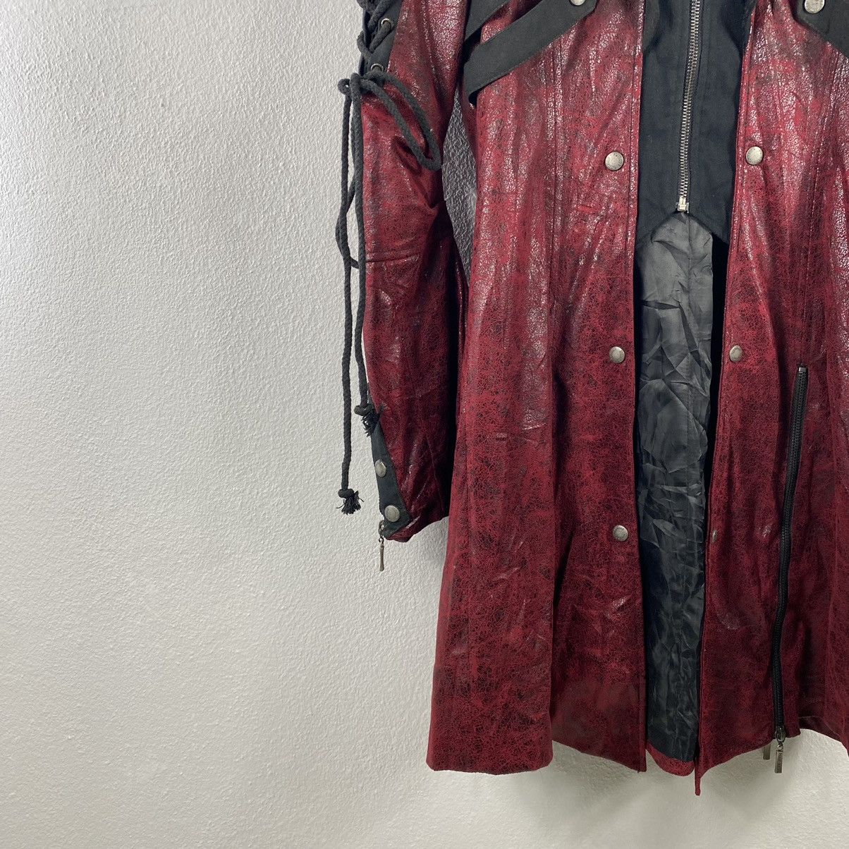 Punk Rave Bondage Draw String Gothic Style japan long jacket