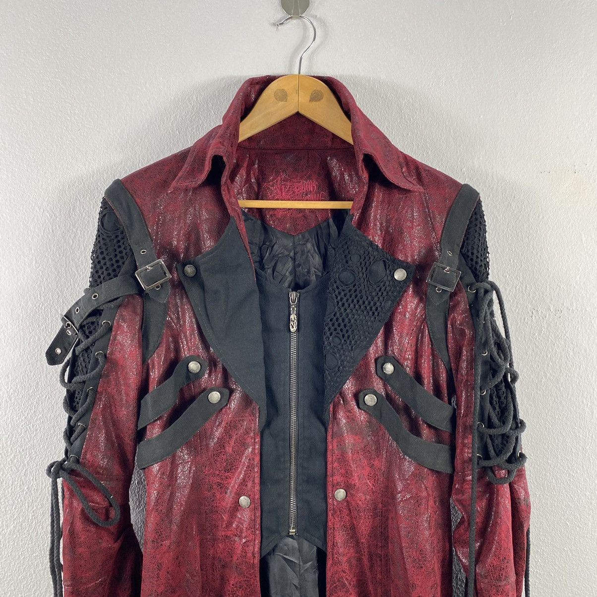 Punk Rave Bondage Draw String Gothic Style japan long jacket