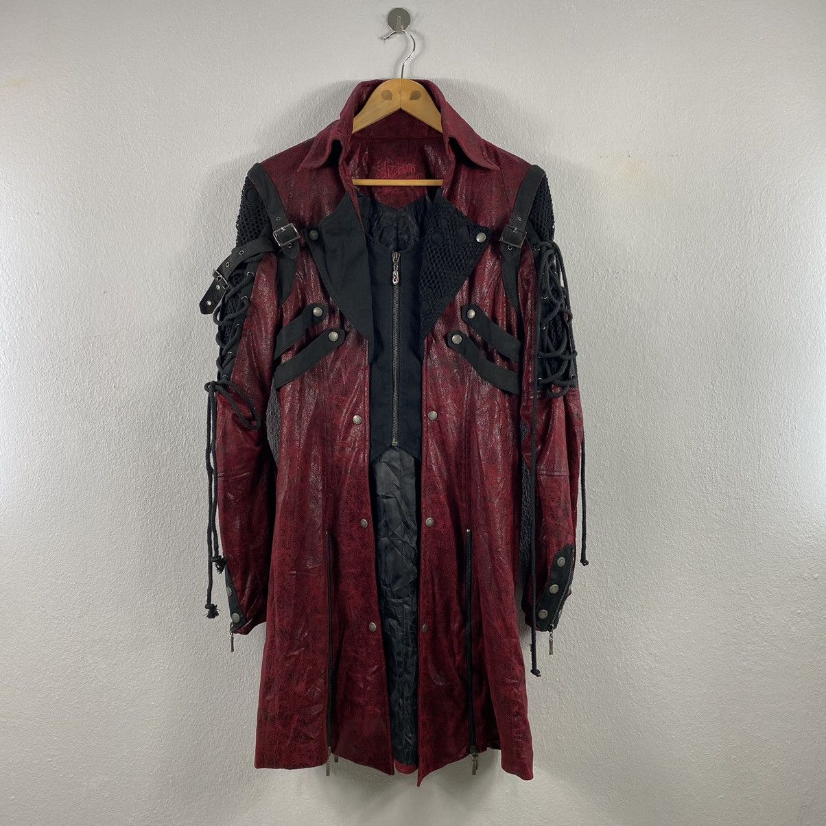 Punk Rave Bondage Draw String Gothic Style japan long jacket