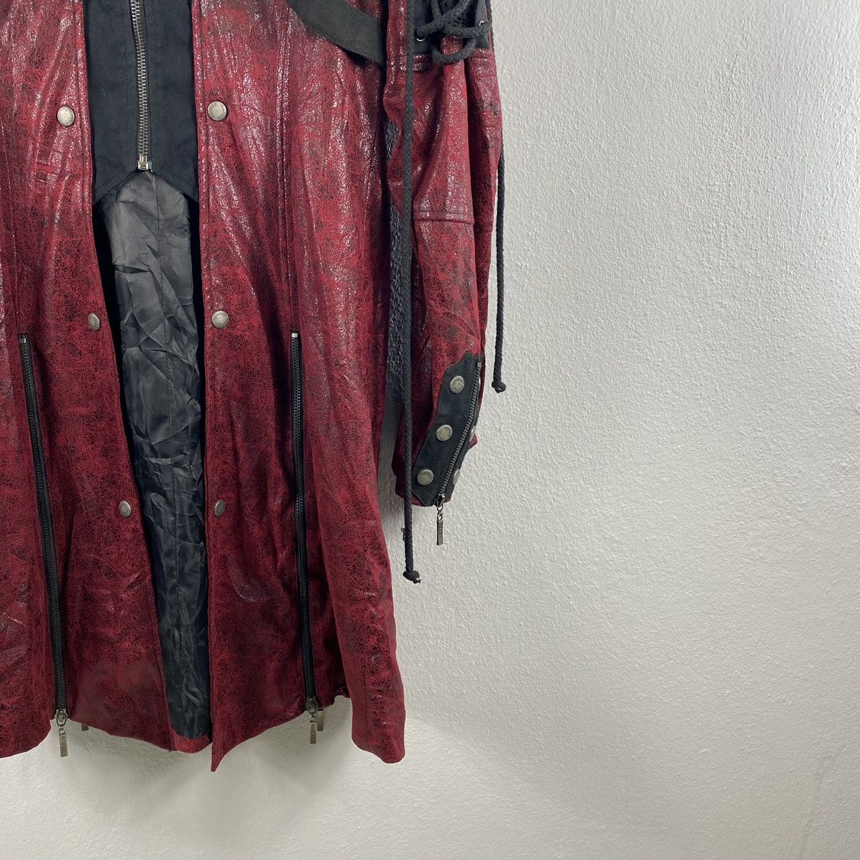 Punk Rave Bondage Draw String Gothic Style japan long jacket