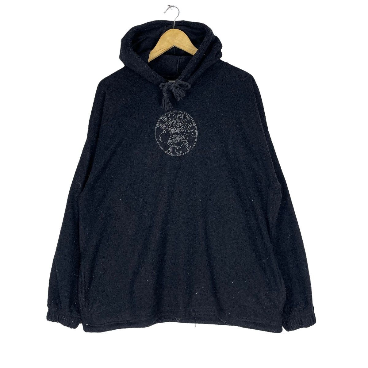Vintage ❄️BRONZE AGE HOODIE FISH BONES SWEATSHIRT CREWNECK Size US L / EU 52-54 / 3 - 1 Thumbnail