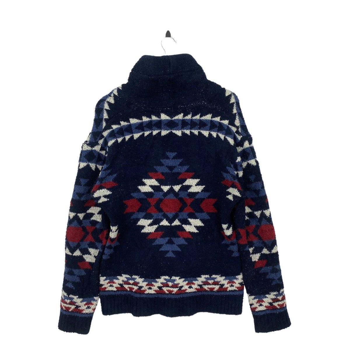 Vintage BLUE STANDARD Navajo Aztec Native Print Deep Pile Sherpa Size L / US 10 / IT 46 - 8 Thumbnail