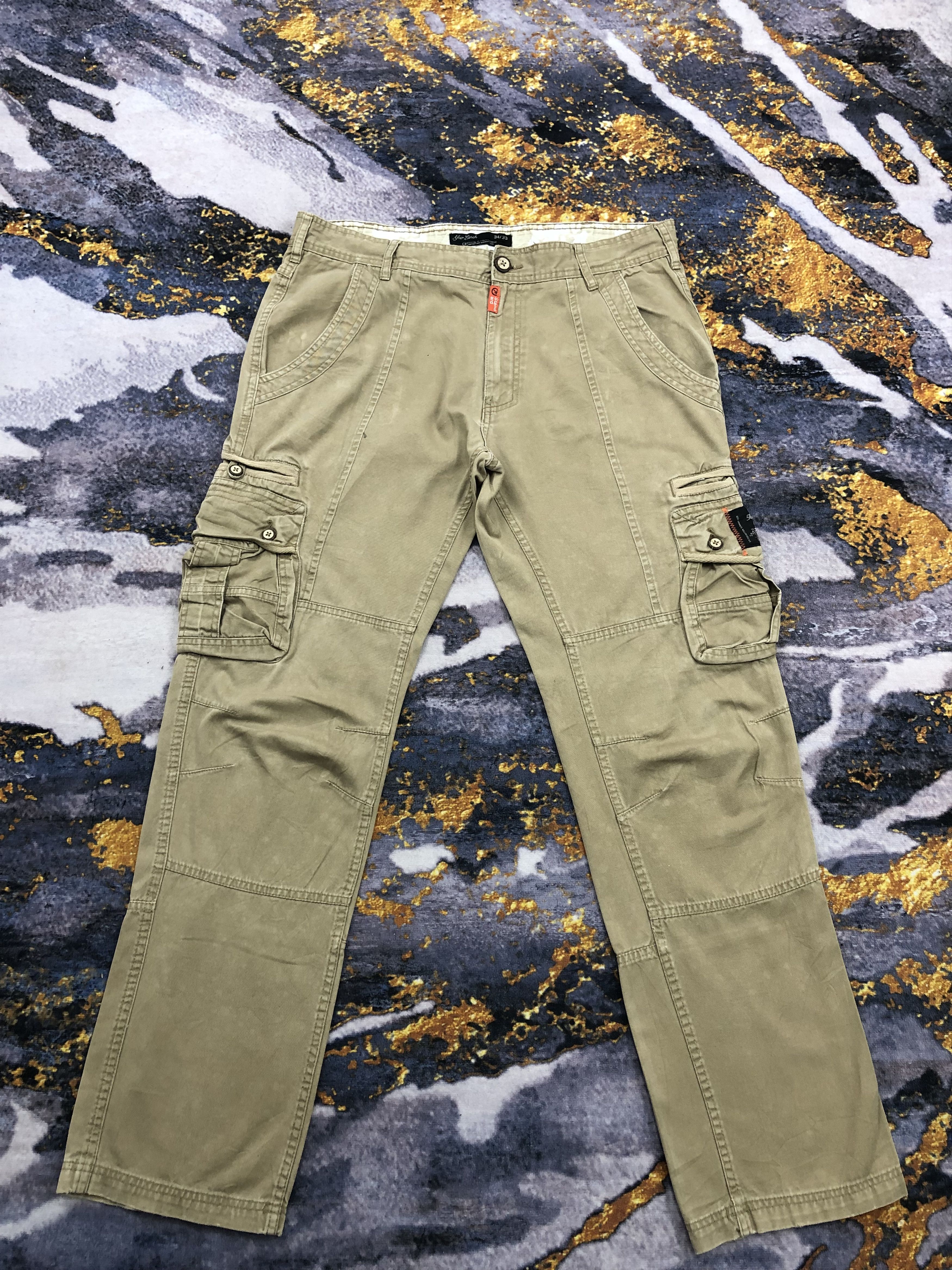 image of Vintage Multipocket Cargo Pants in Brown, Men's (Size 38)