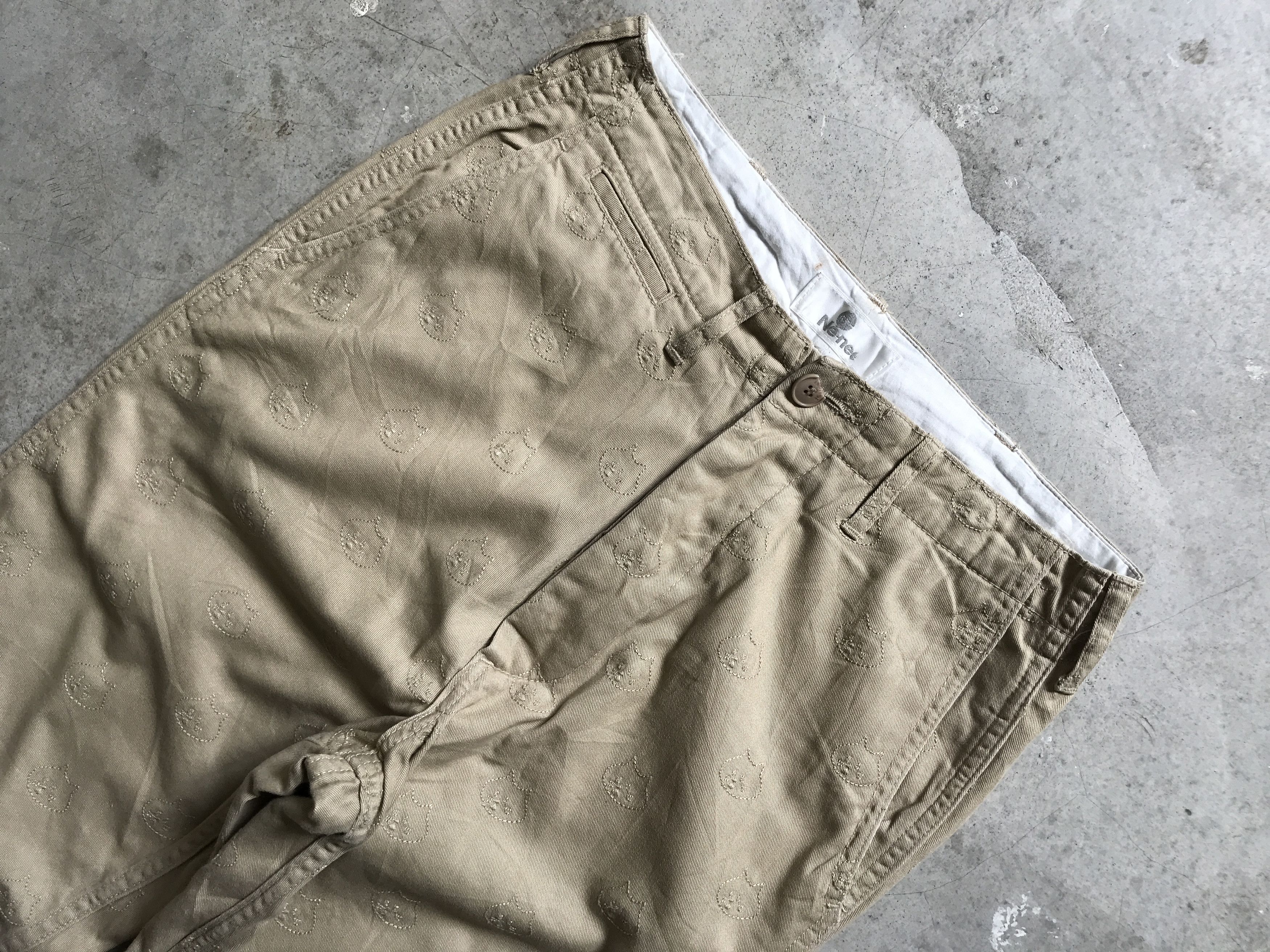 Ne-Net P25 Ne-net By Issey Miyake Full Logo Embroidery Pant Size US 28 / EU 44 - 2 Thumbnail